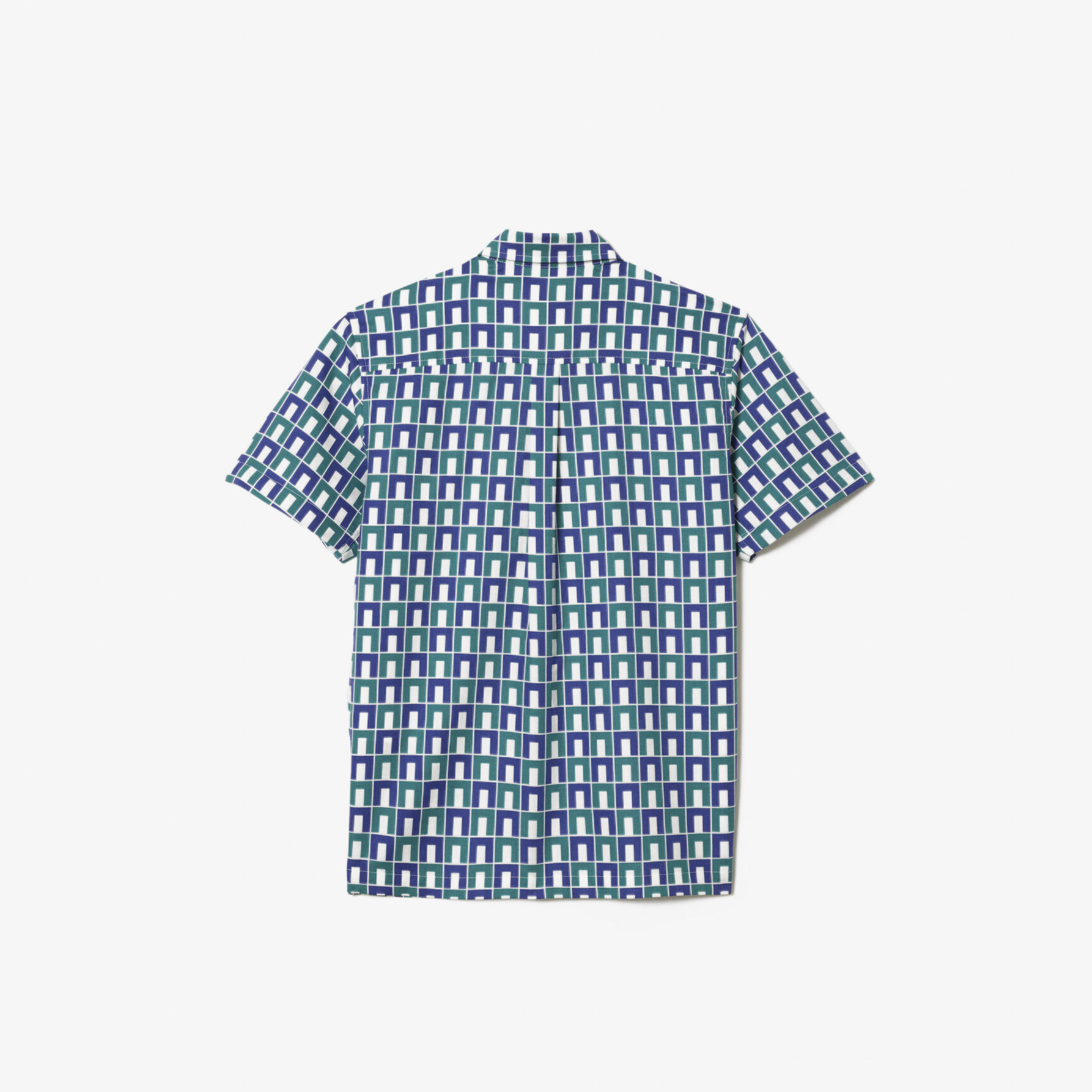 قميص بطبعة مونوغرام وأكمام قصيرة Short Sleeved Monogram Print Shirt - CJ7956-00-R1T