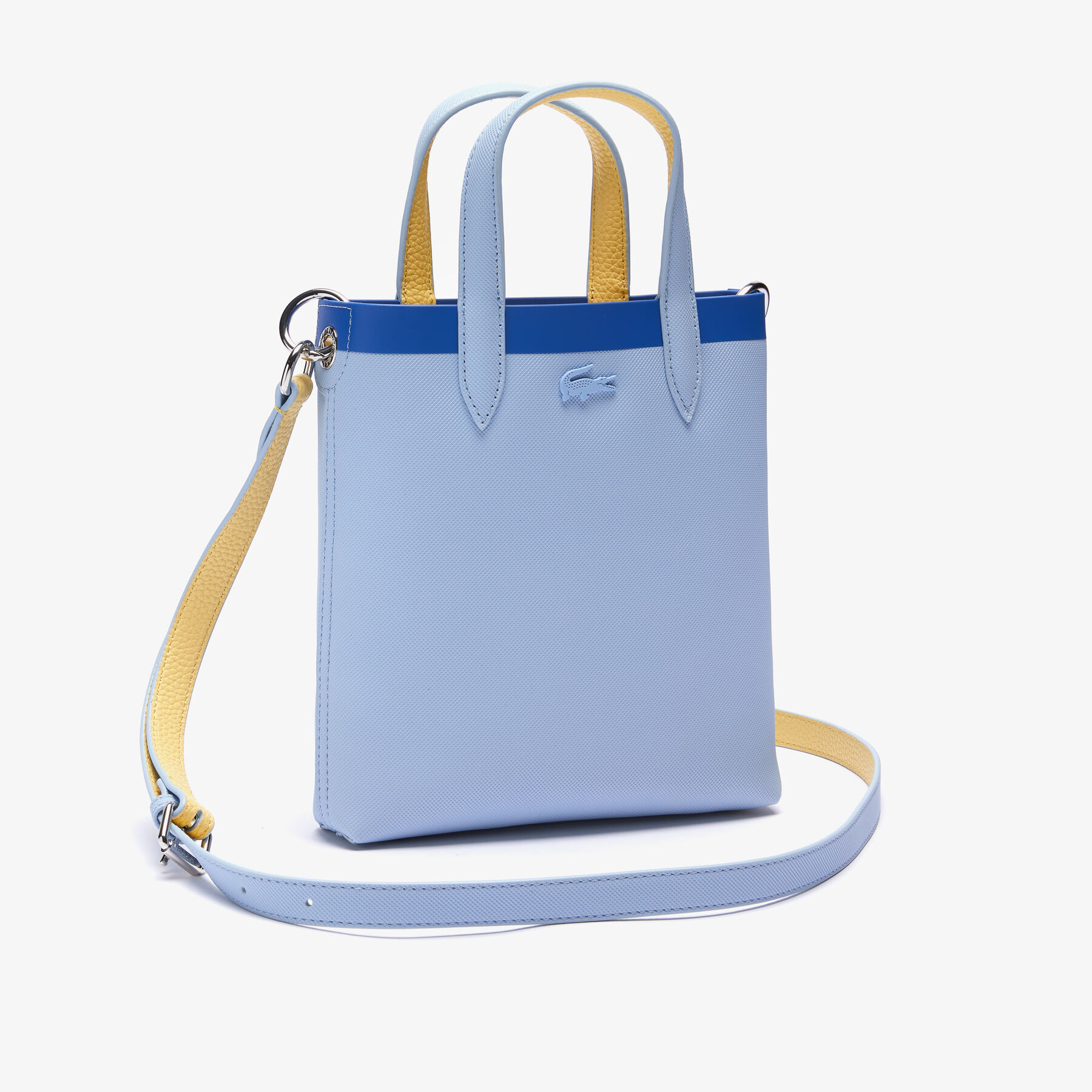 lacoste women s anna detachable shoulder strap mini tote bag
