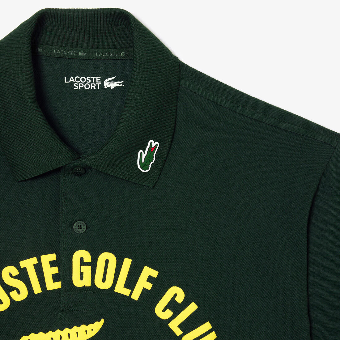 تي شيرت بولو من مجموعة لاكوست للتنس × دانييل ميدفيديف بقصّة ضيقة ومظهر دون خياطة Classic Fit Cotton Golf Polo Shirt - DH1093-00-YZP