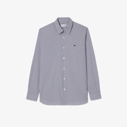 Slim Fit Striped Stretch Poplin Shirt