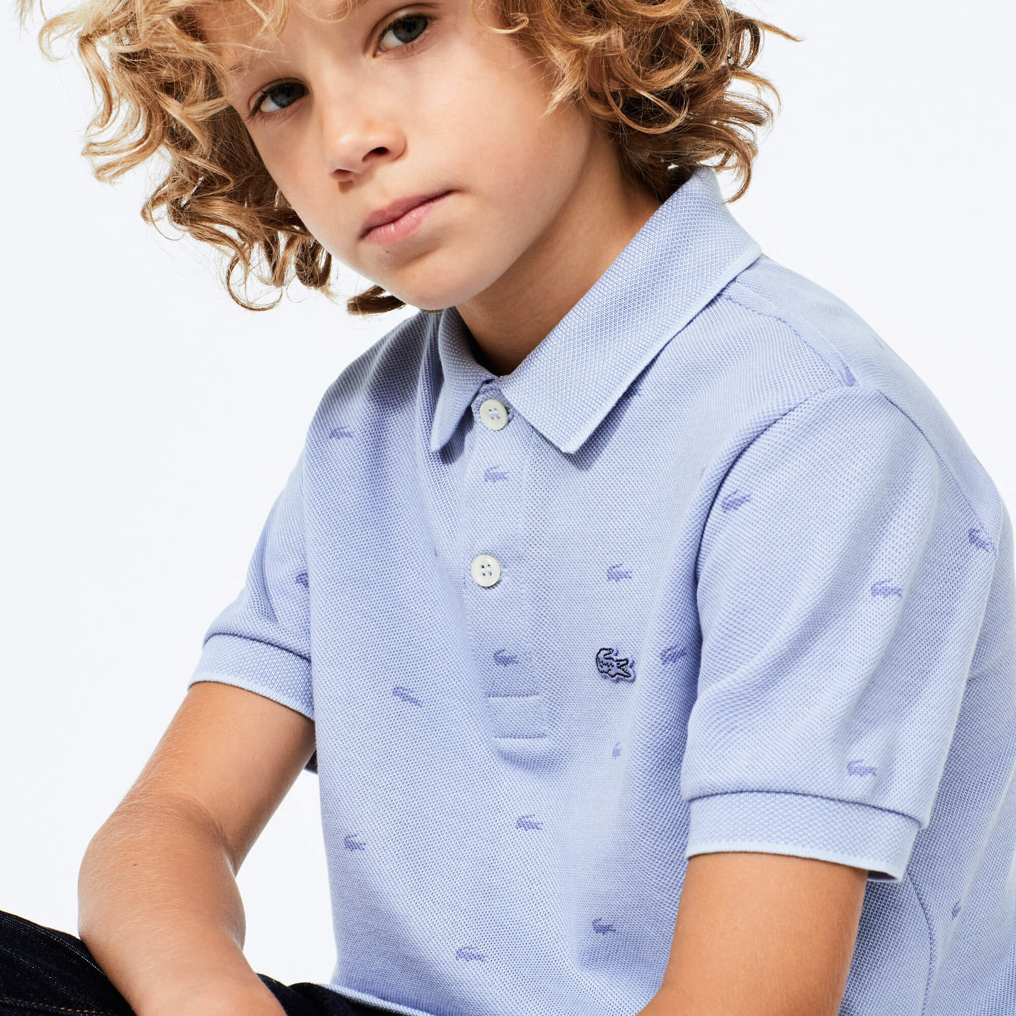 Boy’s Printed Lacoste Polo Shirt