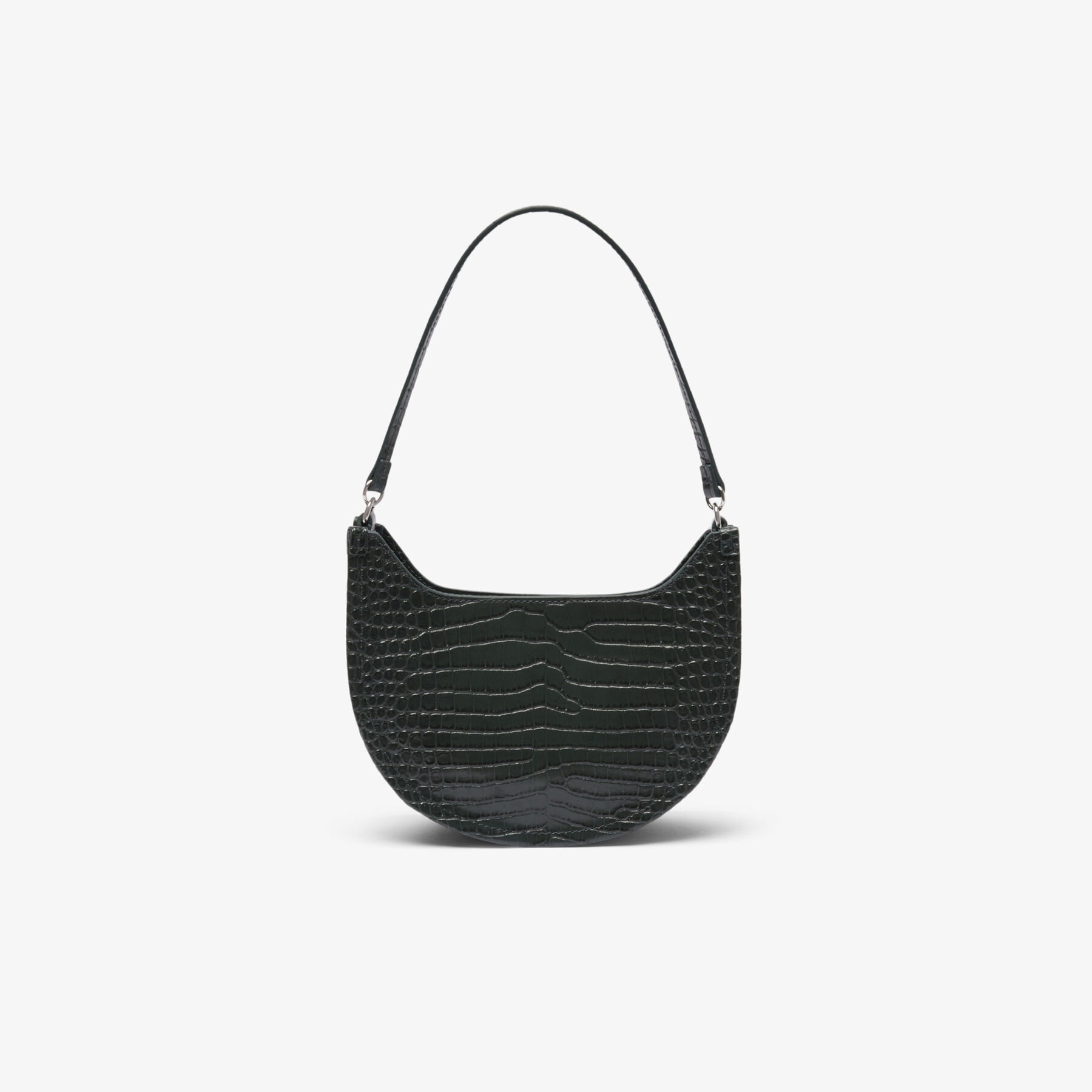 Small Chantaco Embossed Leather Half Moon Bag lacoste small chantaco embossed leather half moon bag