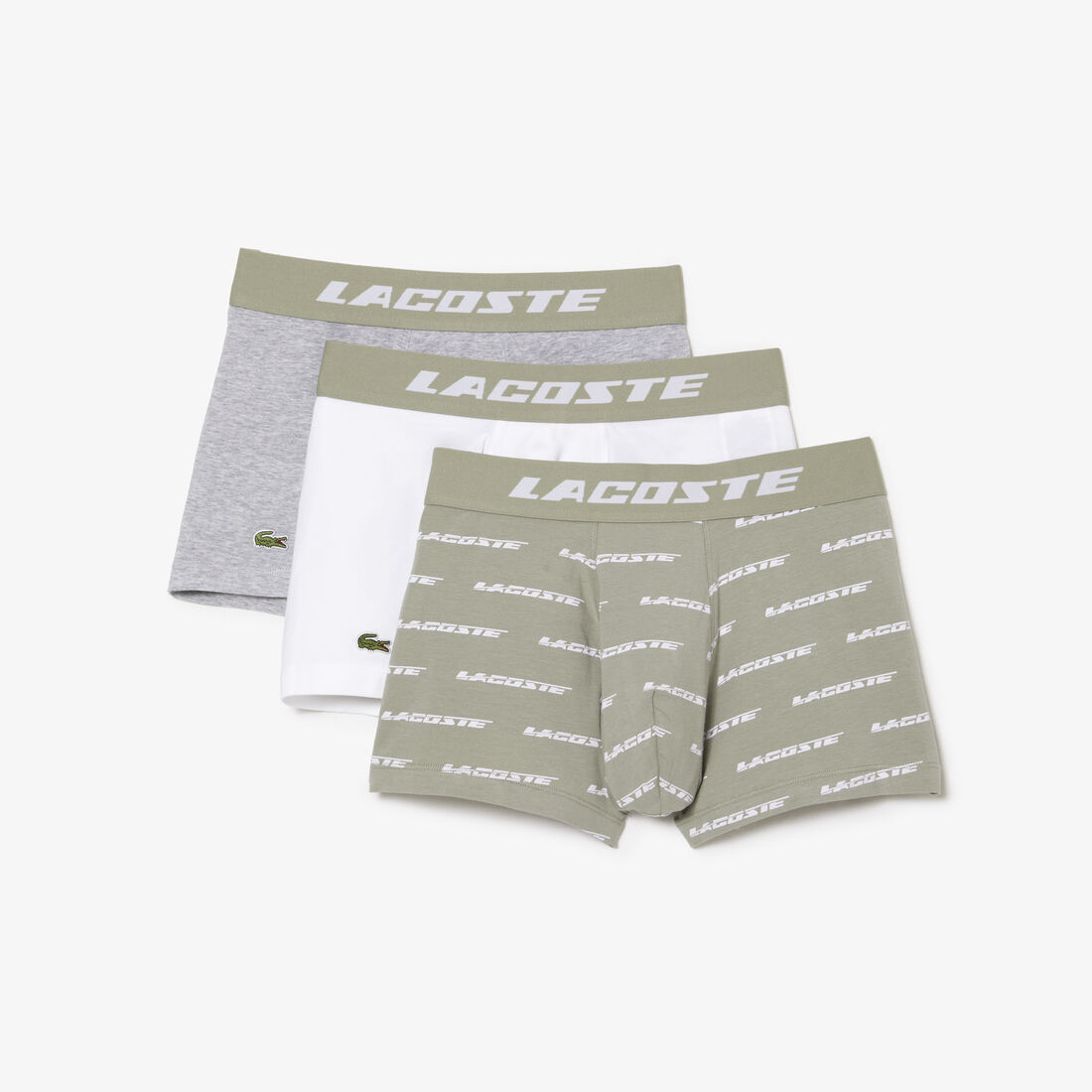 Men’s 3-Pack Lacoste Contrast Waist Trunks Men’s 3-Pack Lacoste Contrast Waist Trunks