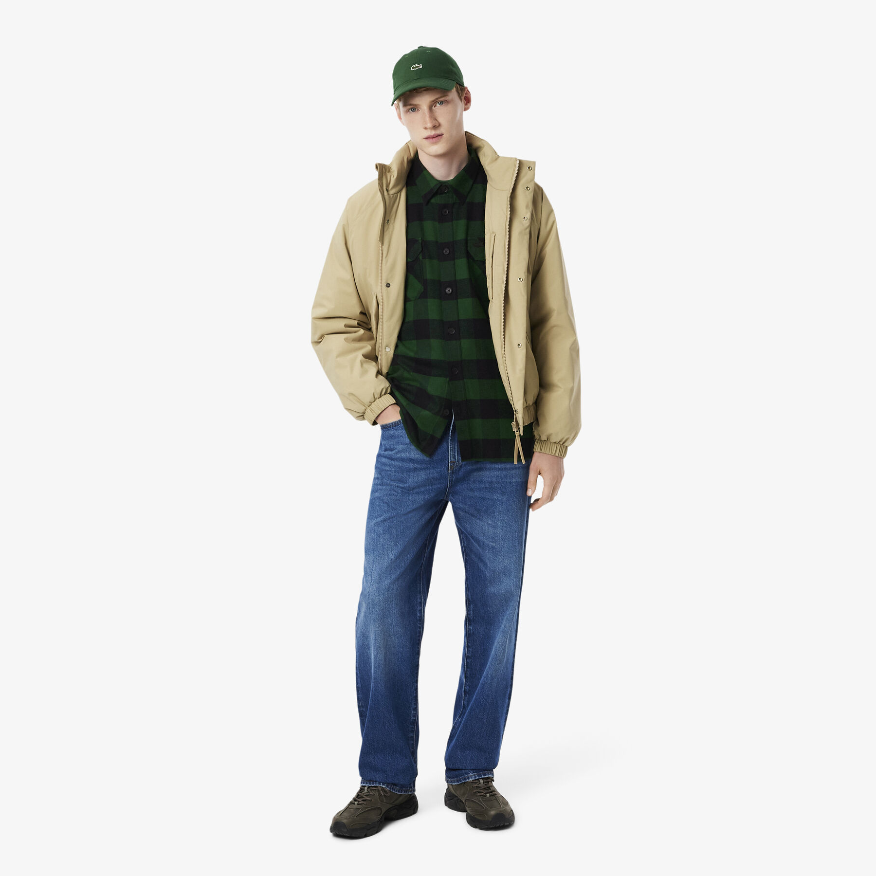 Oversized Cotton Plaid Overshirt lacoste oversized cotton plaid overshirt