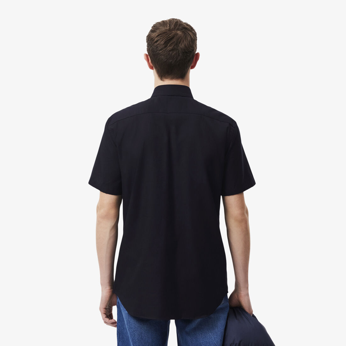 Regular Fit Short Sleeved Cotton Shirt Men's Regular Fit Solid Cotton Shirt - CH8528-00-HDE