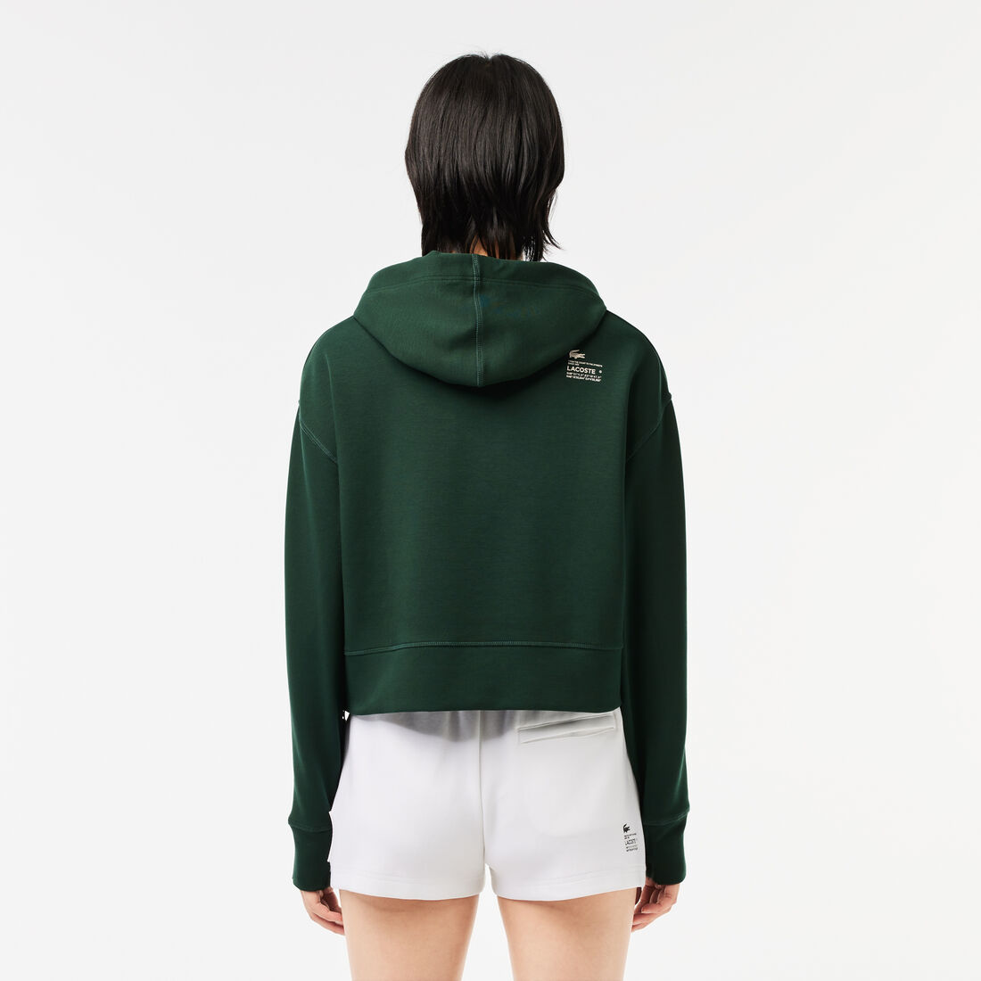 هودي قطني قصير Women's Lacoste Hooded Jogger Sweatshirt - SF0281-00-YZP