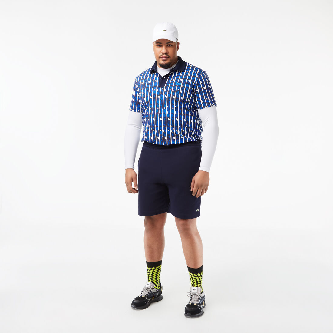 تيشيرت بولو لاكوست بيكيه مطاطي بنقشة بلونين للرجال تيشيرت بولو لاكوست بيكيه مطاطي بنقشة بلونين للرجال