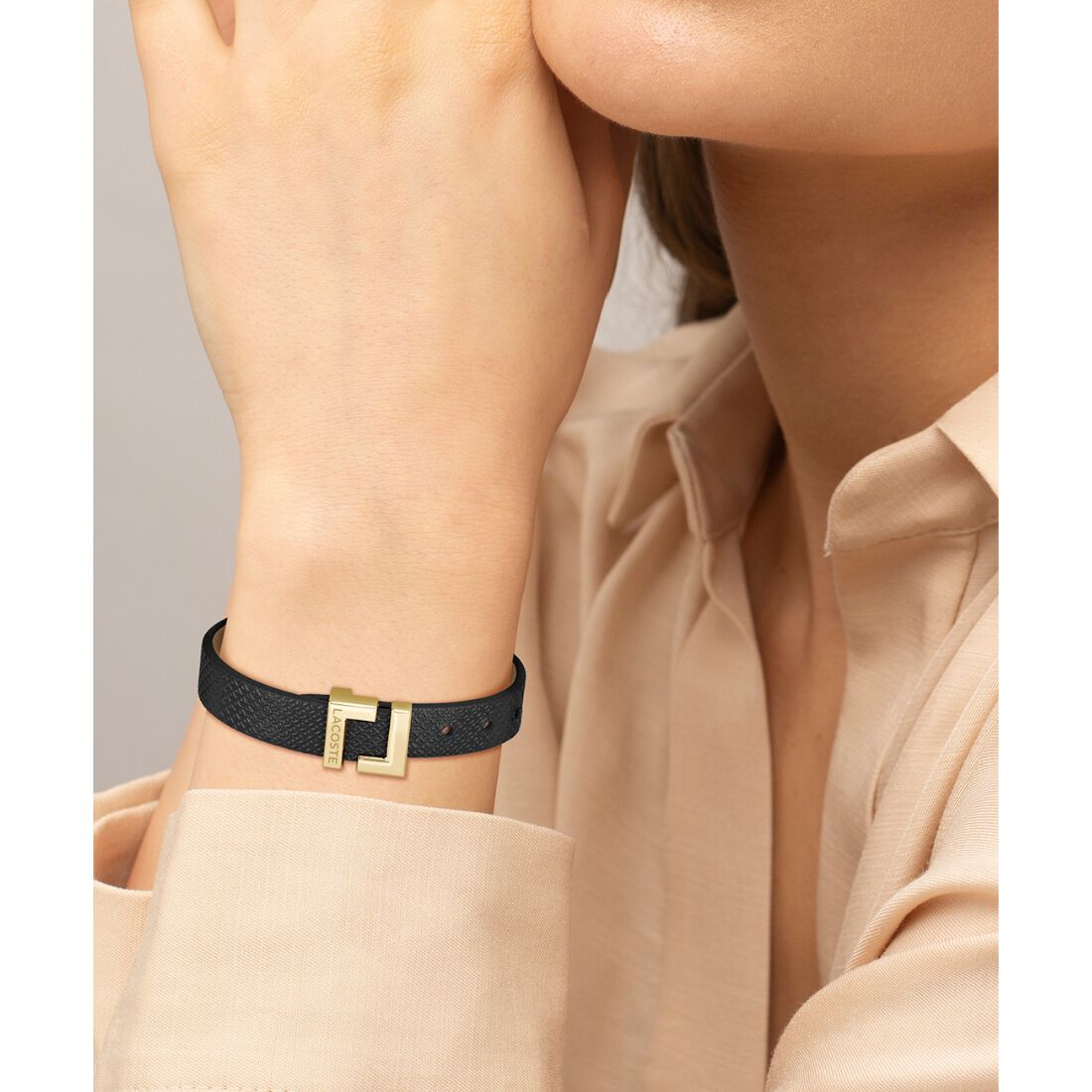 Lacoste Leather Women Bracelet Lacoste Leather Women Bracelet - 2040166-BLACK