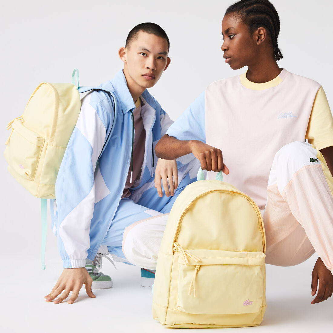 Unisex Neocroc Colour-block Canvas Backpack