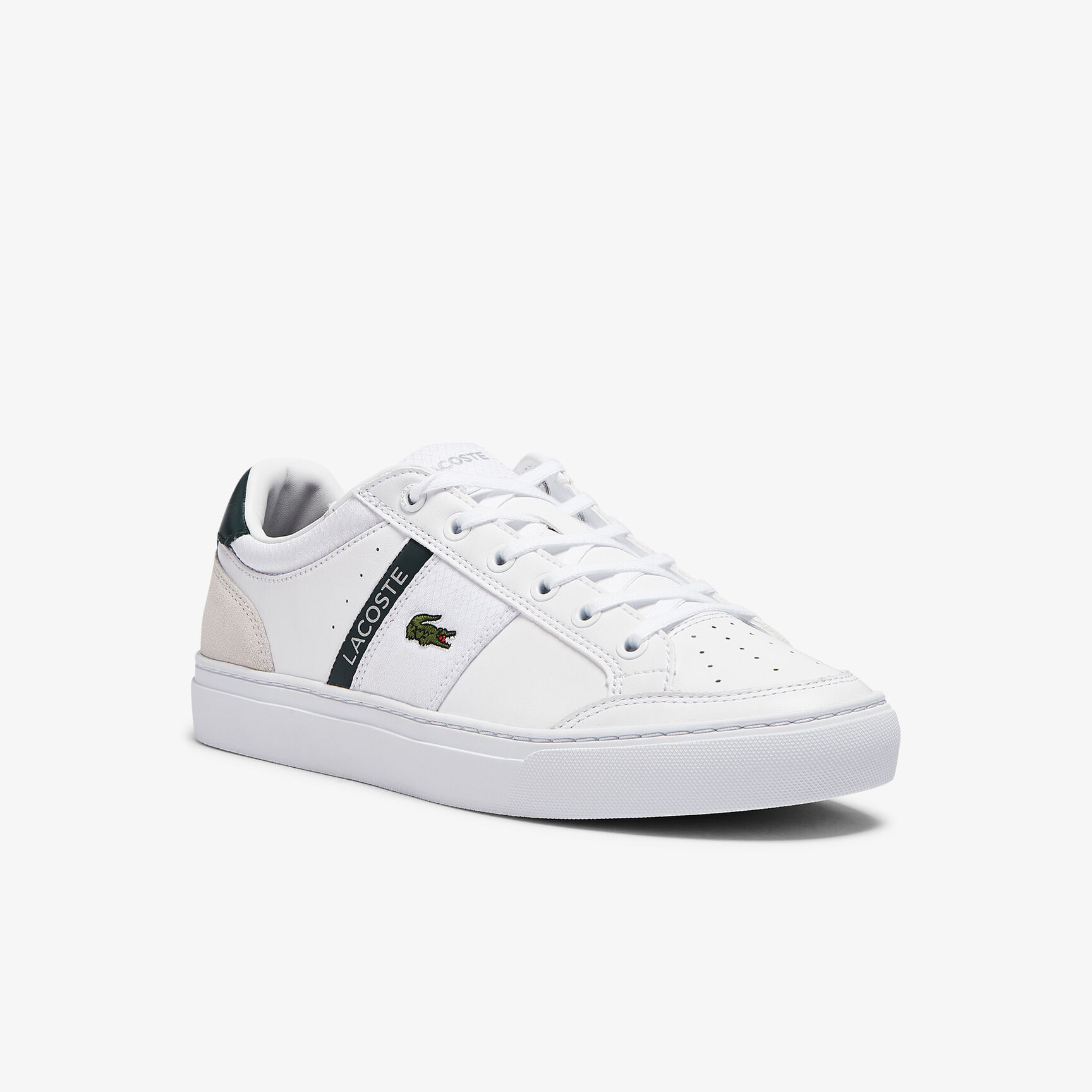 Men's Courtline Leather and Textile Trainers Men's Courtline Leather and Textile Trainers
