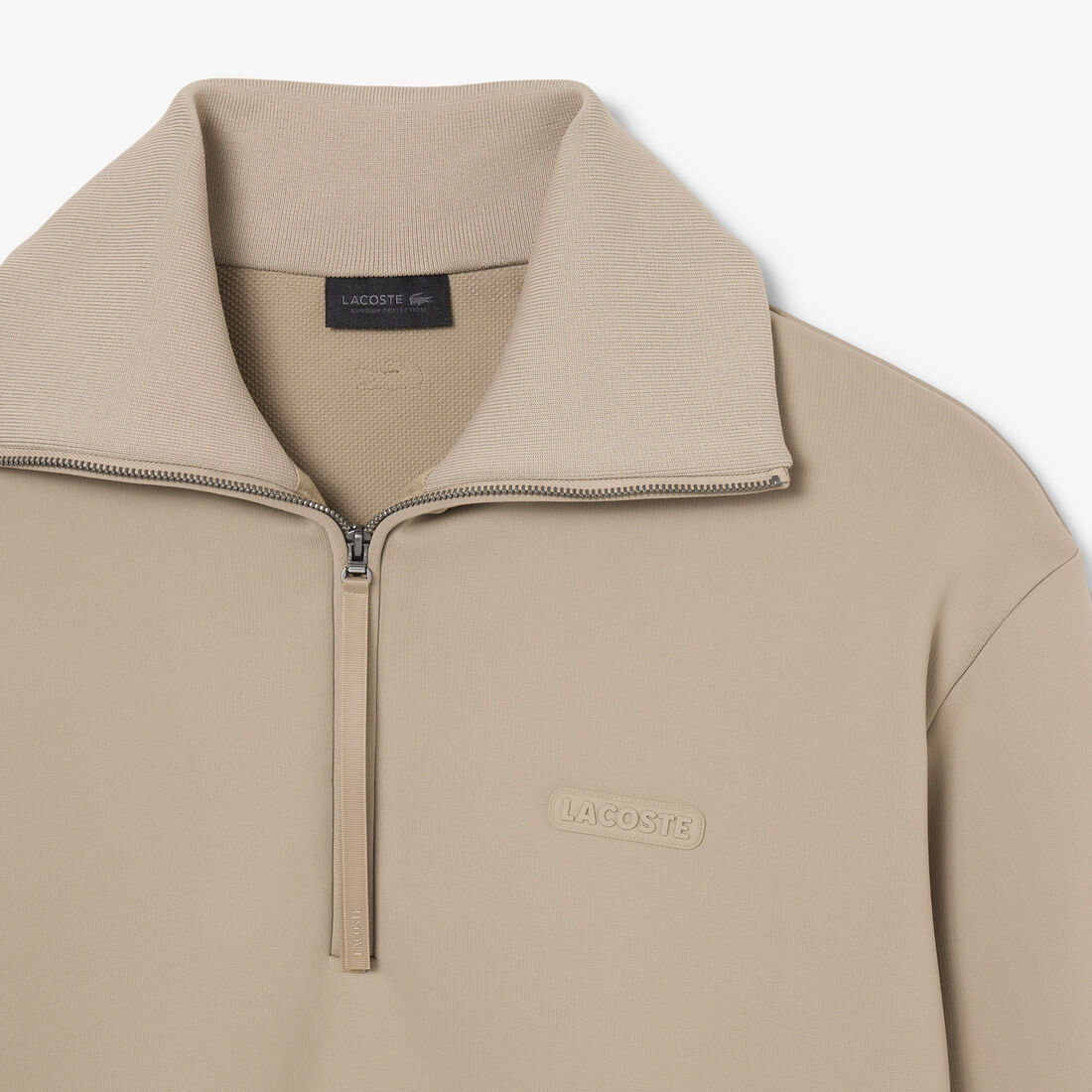 Runway High Neck Zipped Satin Sweatshirt lacoste runway high neck zipped satin sweatshirt