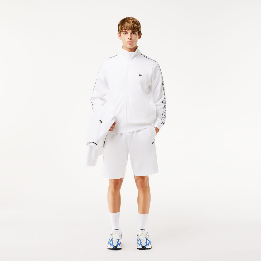 Logo Stripe Fleece Jogger Shorts Logo Stripe Fleece Jogger Shorts - GH7397-00-001