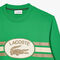 lacoste loose fit monogram print fleece sweatshirt