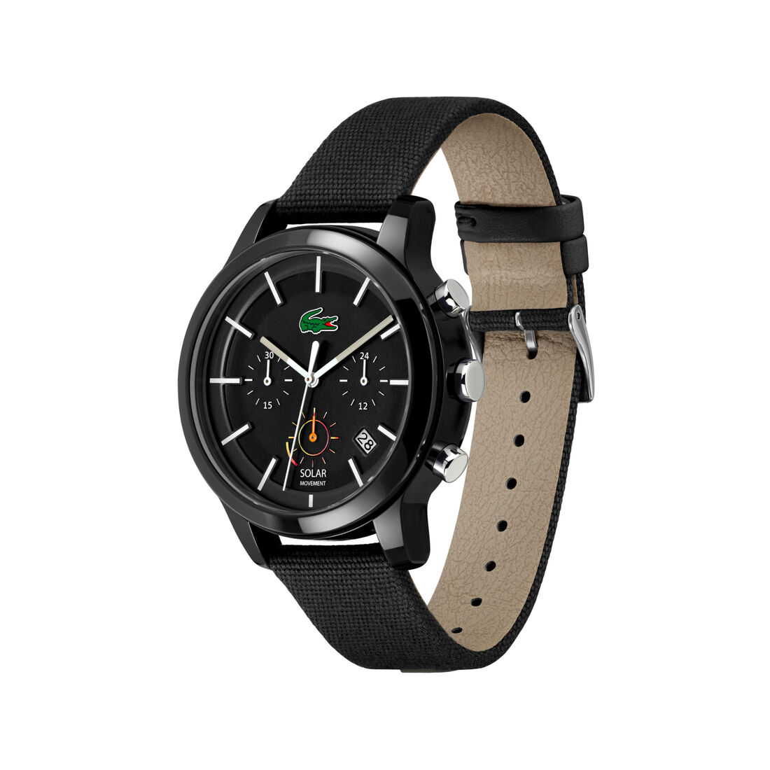 Lacoste L.12.12 Solar Mens Black Dial Watch Lacoste L.12.12 Solar Mens Black Dial Watch