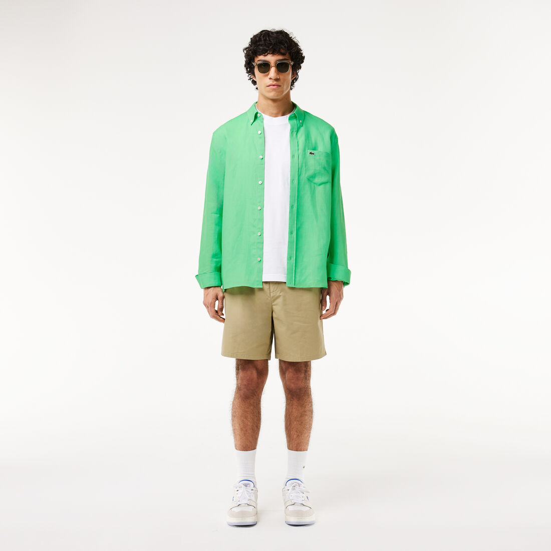 قميص كتان بقصّة عادية Men's Lacoste Linen Shirt - CH5692-00-UYX