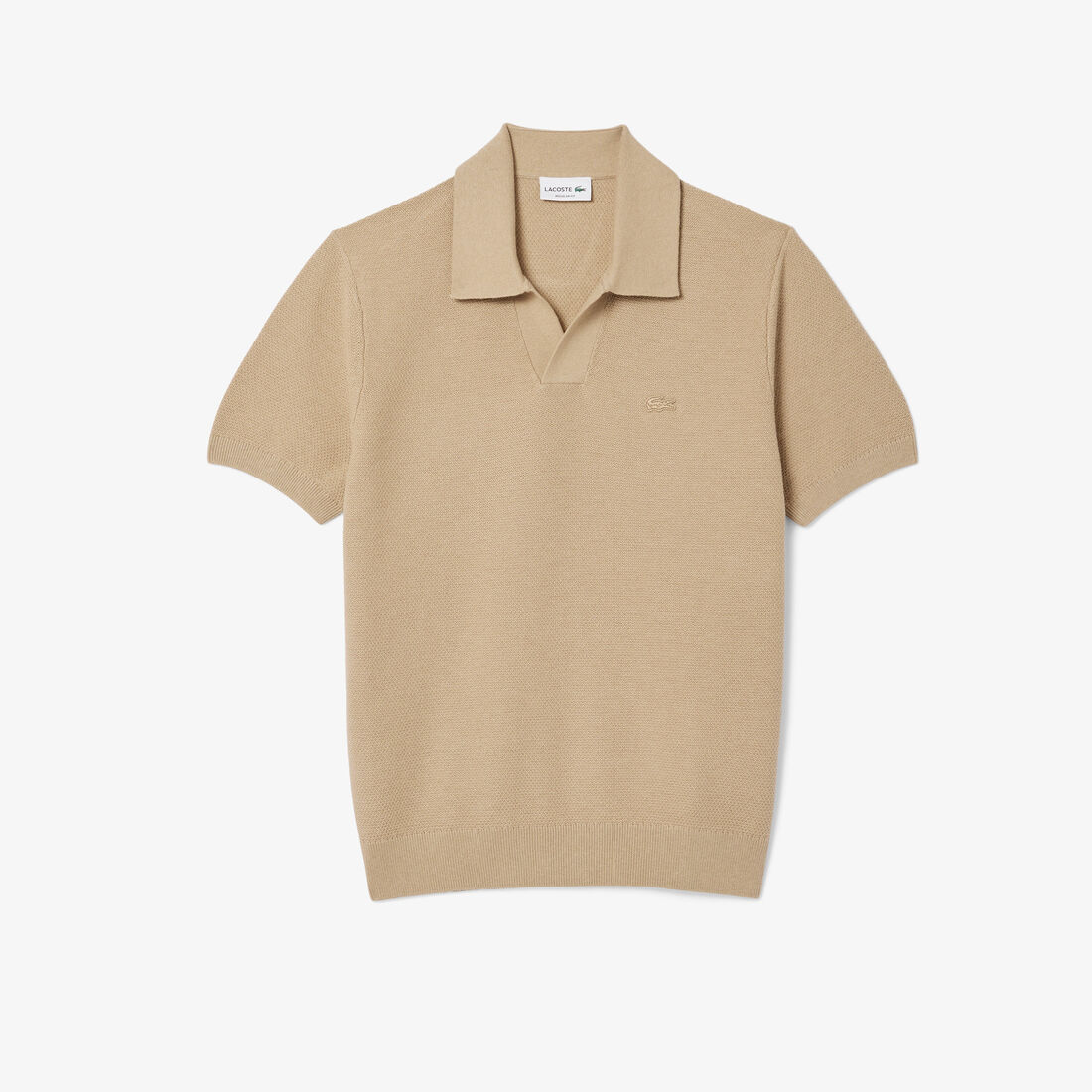 Cotton Blend Open Polo Collar Sweater Cotton Blend Open Polo Collar Sweater - AH5186-00-02S