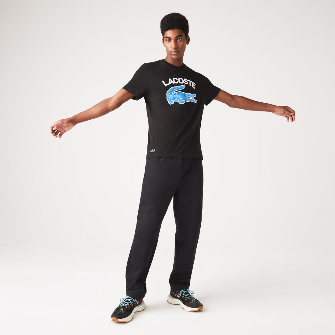 تيشيرت لاكوست بقصة عادية وشعار التمساح بحجم كبير للرجال تيشيرت لاكوست بقصة عادية وشعار التمساح بحجم كبير للرجال