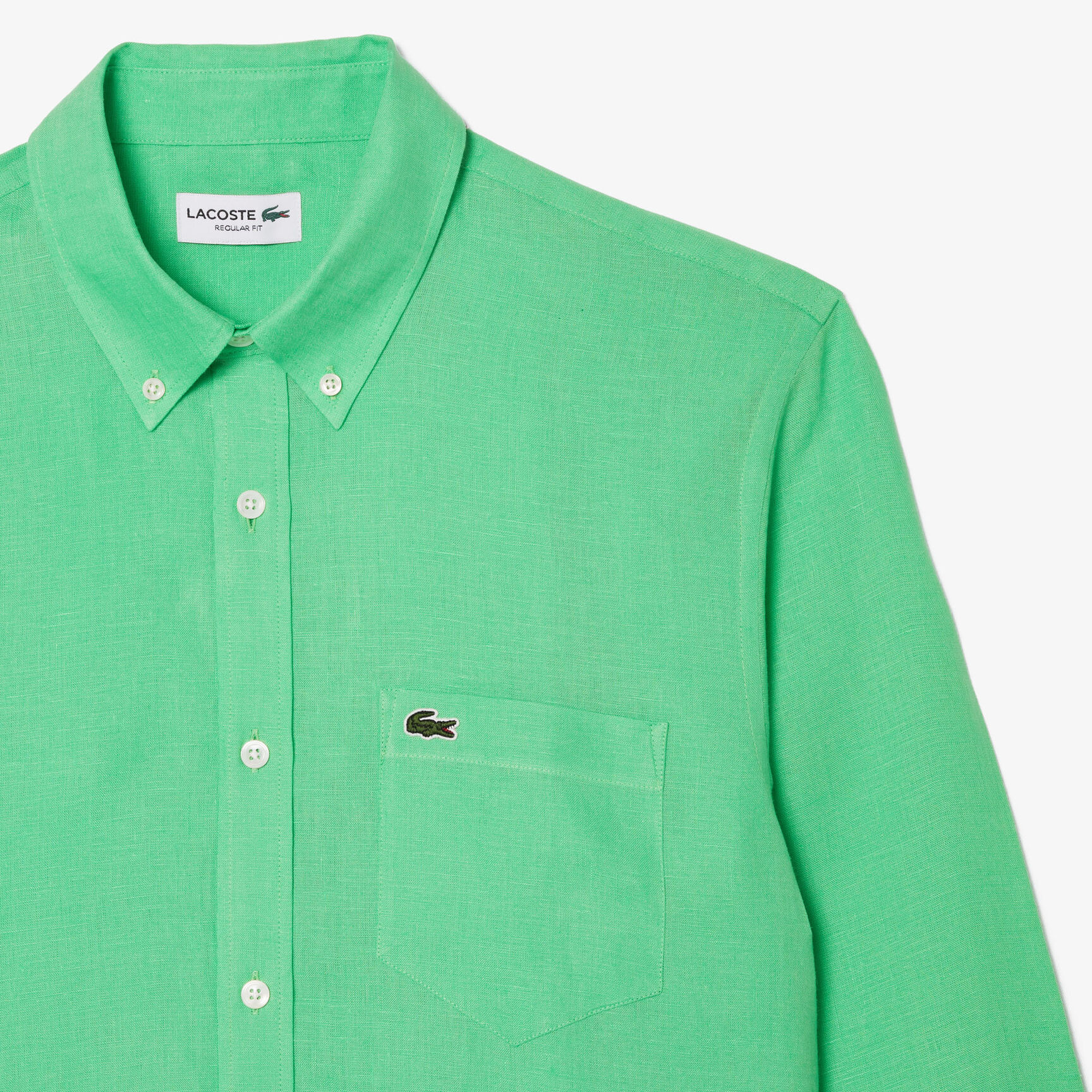 قميص كتان بقصّة عادية Men's Lacoste Linen Shirt - CH5692-00-UYX
