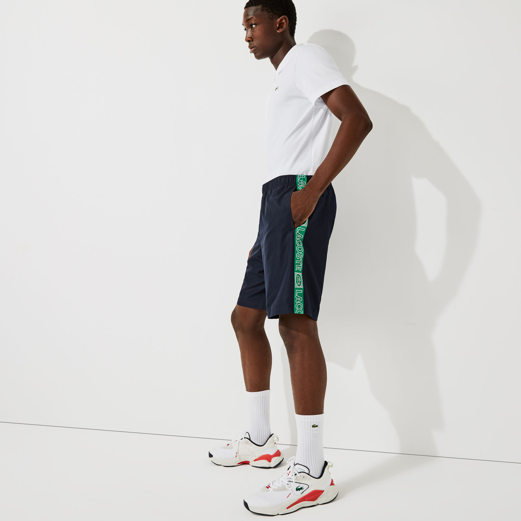 Men's Lacoste SPORT Branded Side Bands Shorts Men's Lacoste SPORT Branded Side Bands Shorts