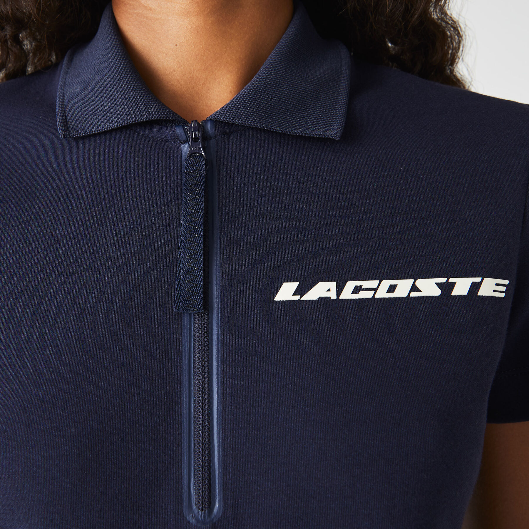 lacoste women s contrast branded two ply jersey polo dress