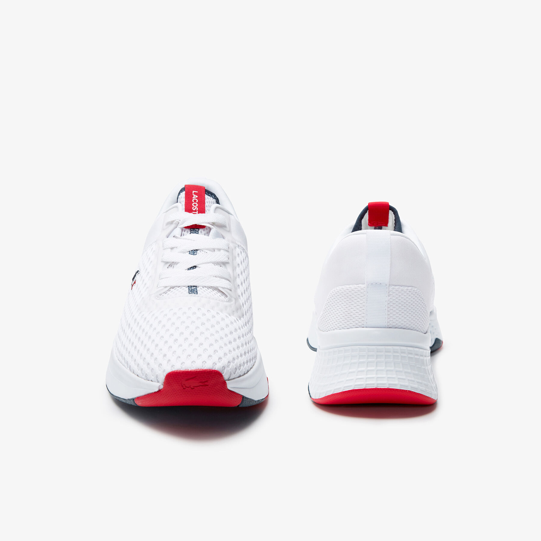 lacoste men s court drive textured textile trainers