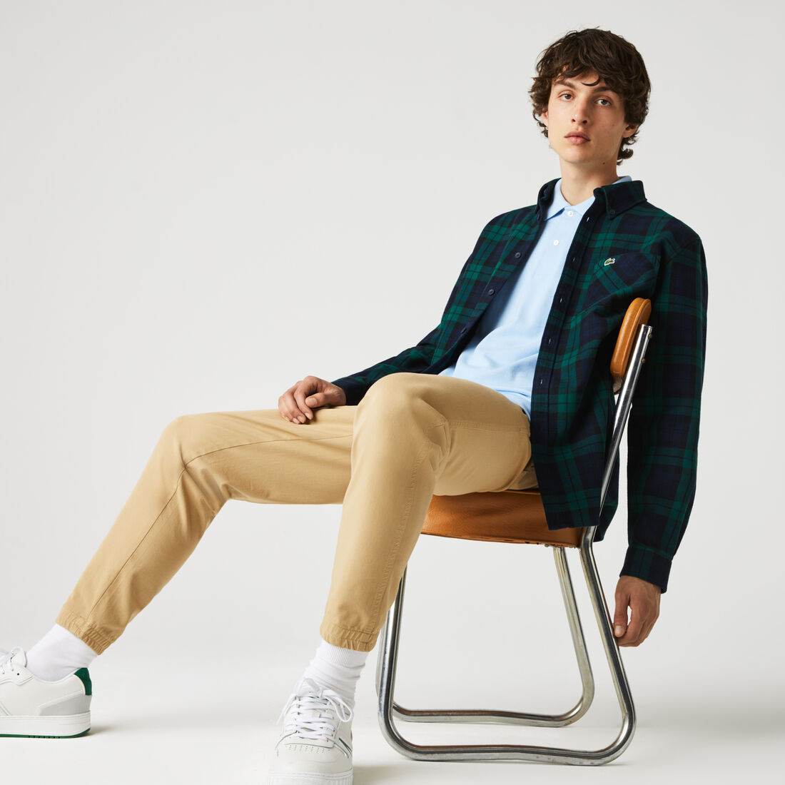 قميص رجالي بقصة عادية من الفلانيل السميك قميص رجالي بقصة عادية من الفلانيل السميك