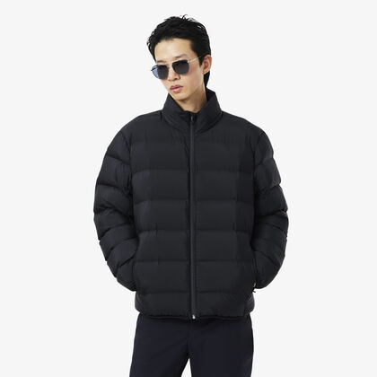 lacoste water repellent down commuter jacket