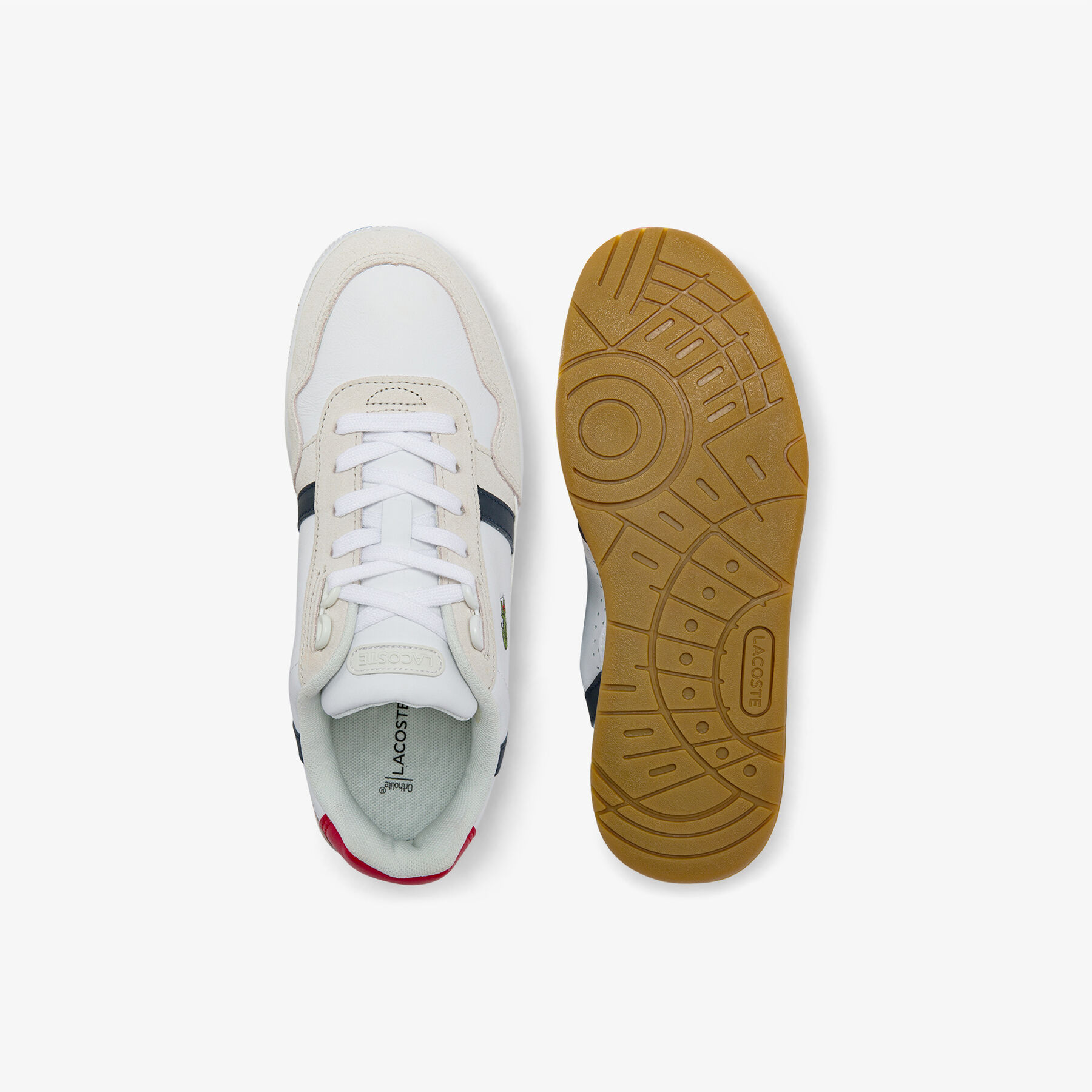 Women's T-Clip Tricolour Leather and Suede Trainers Women's T-Clip Tricolour Leather and Suede Trainers - 40SFA0043-407