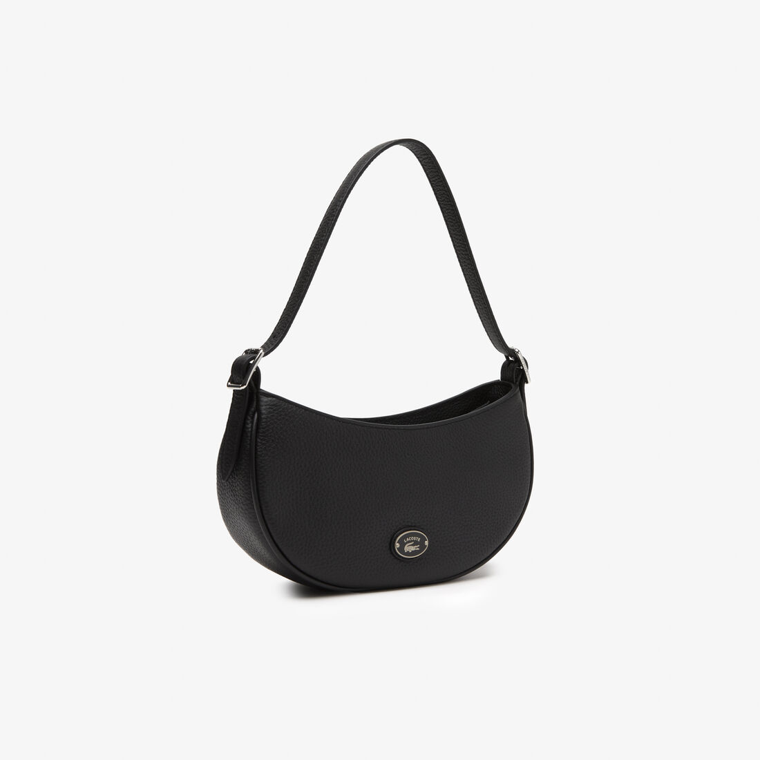 حقيبة لاكوست جلد بارز بتصميم مقوس للنساء Women's Lacoste Top Grain Leather Halfmoon Bag - NF4161GZ-000