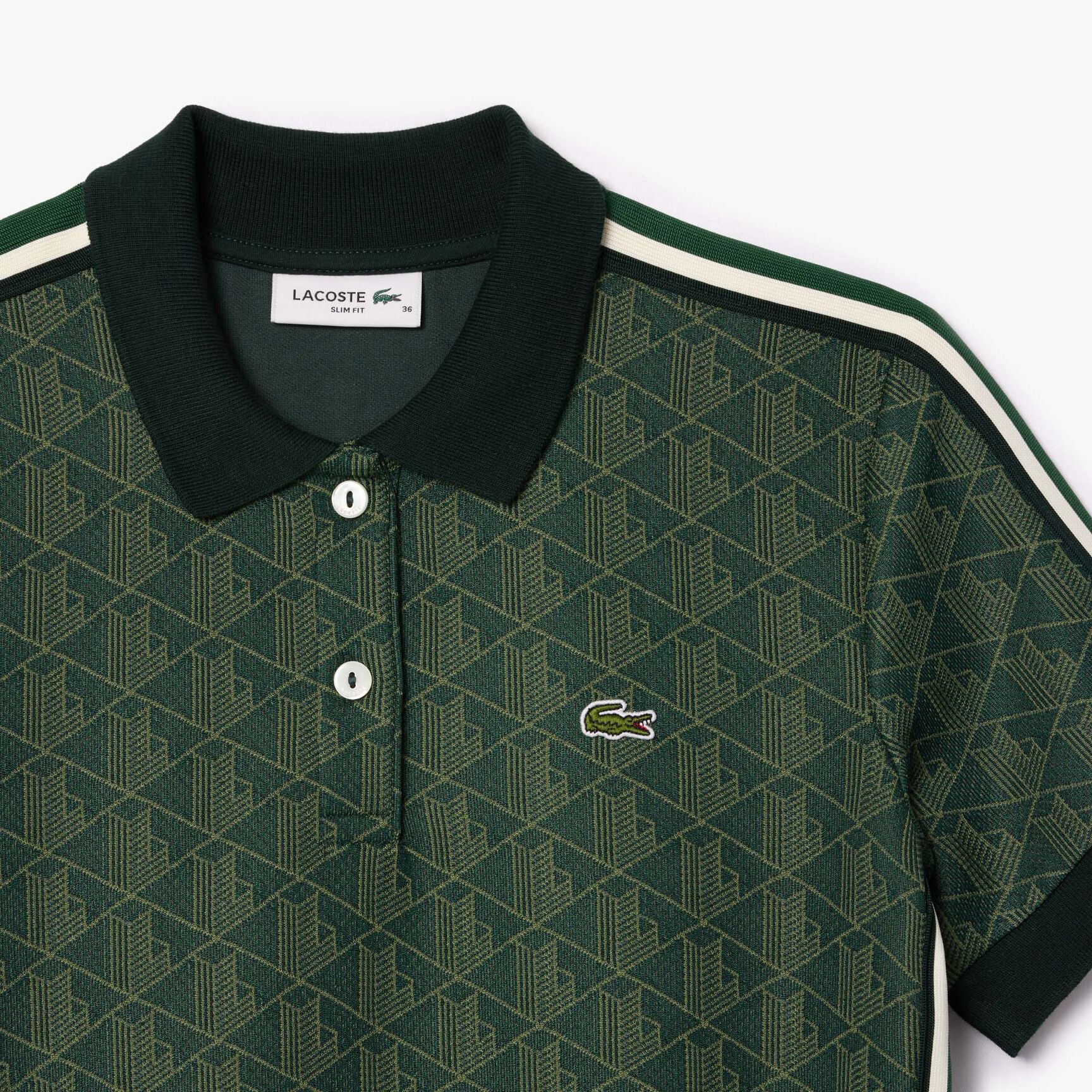 Slim Fit Monogram Jacquard Polo Dress Slim Fit Monogram Polo Dress - EF2655-00-ICL