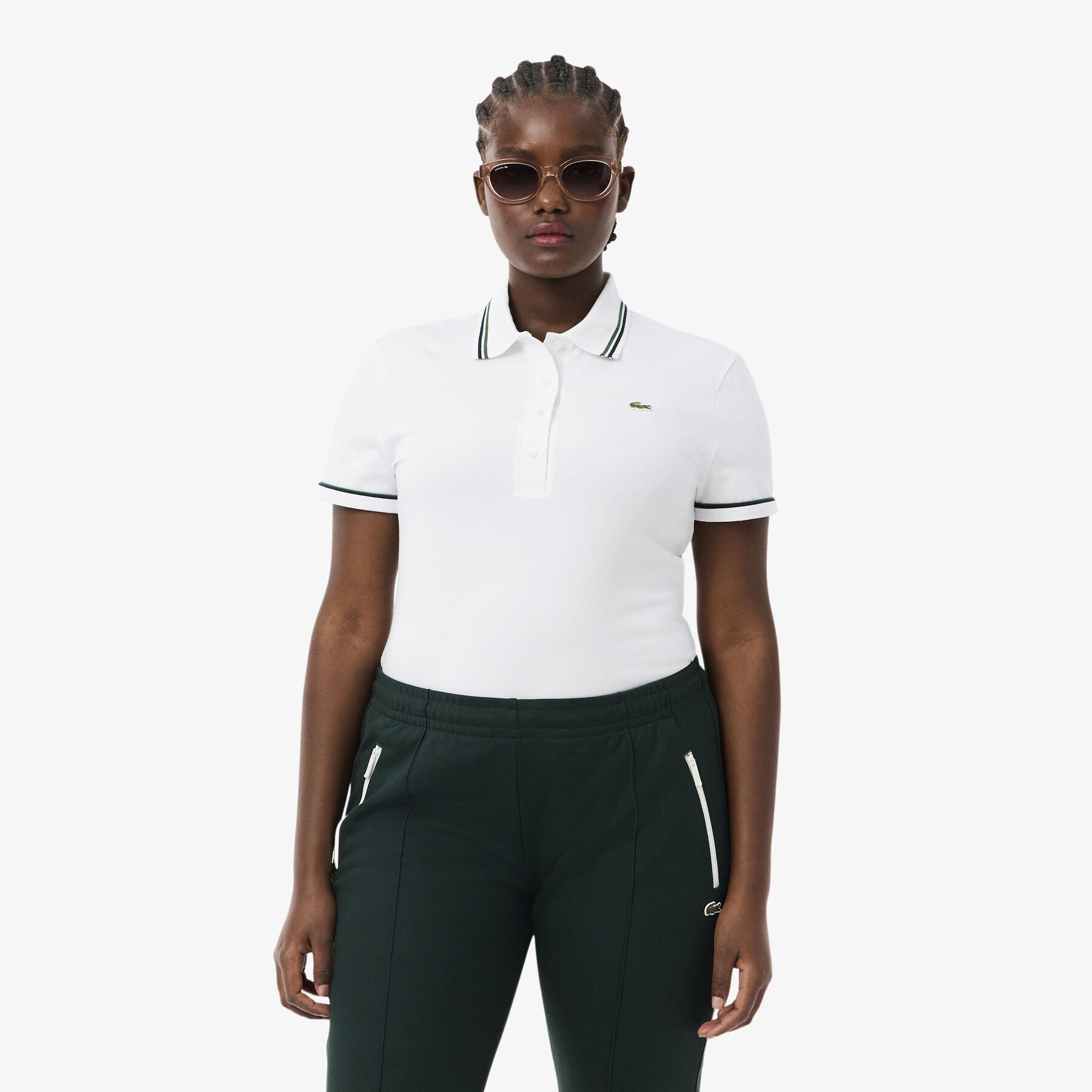lacoste l 12 d slim fit trim detail polo shirt