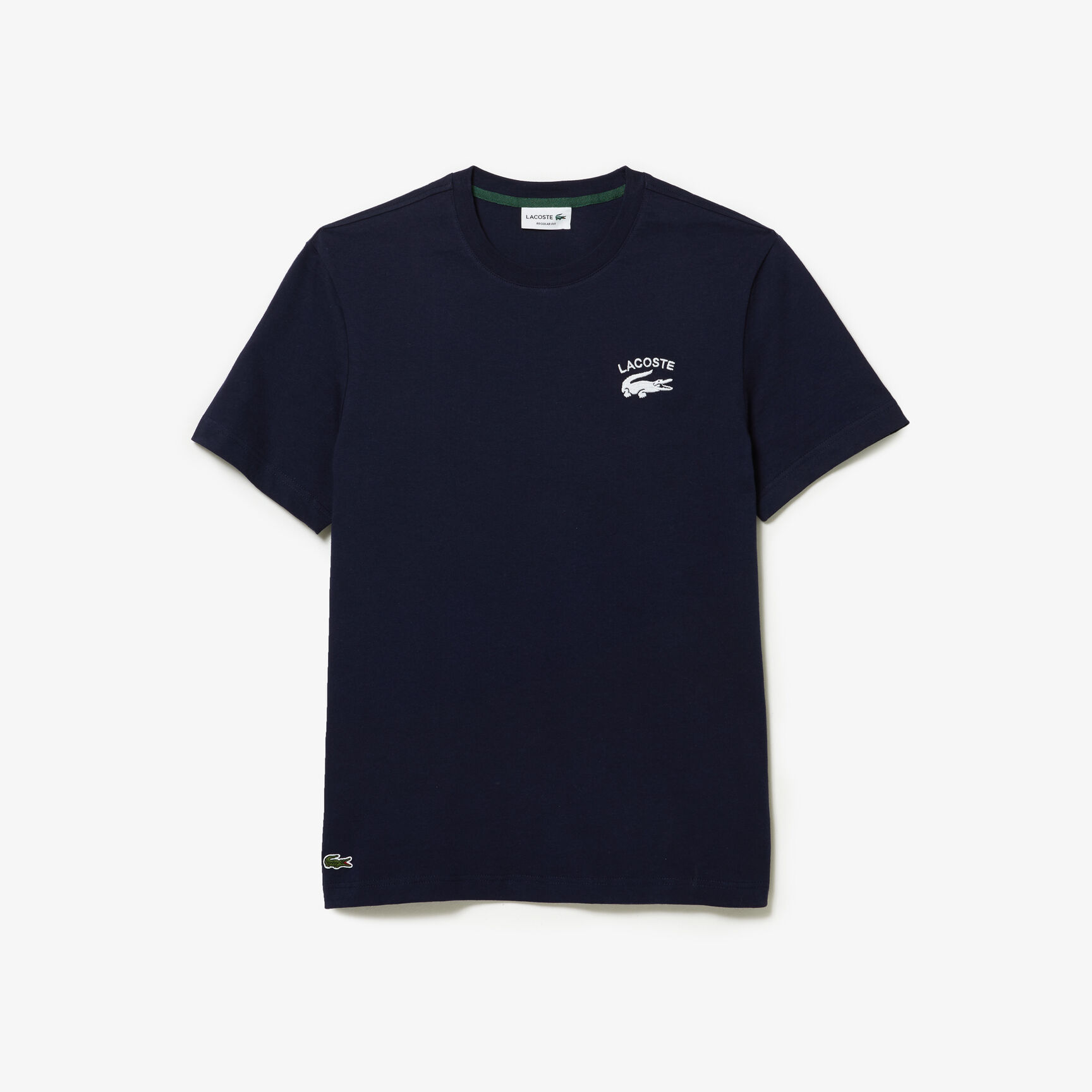 تيشيرت لاكوست قطن جيرسيه بقصة عادية للرجال&lrm;