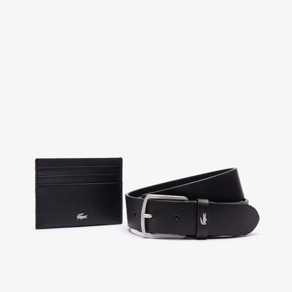 Leather Belt/card Holder Gift Set