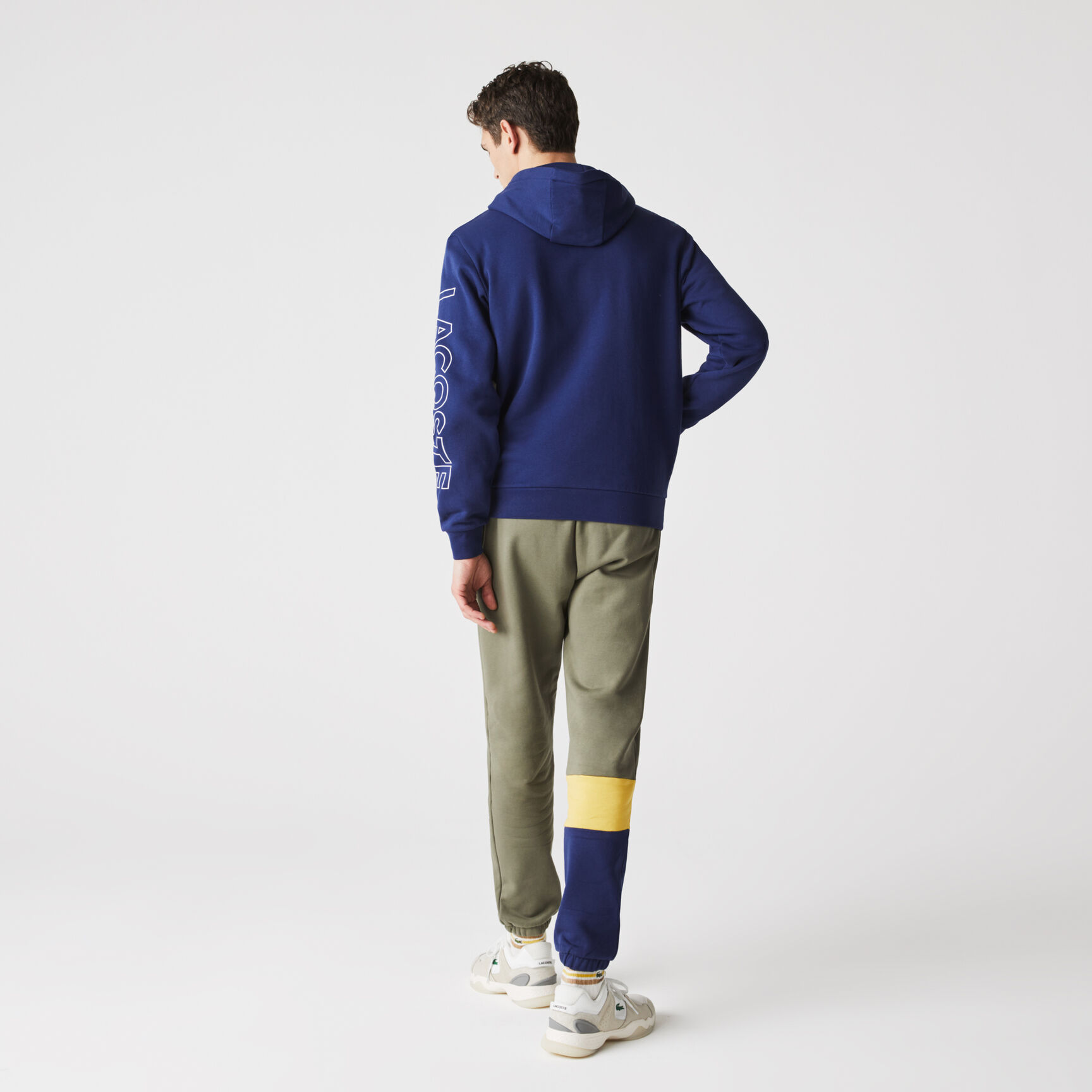 Men&rsquo;s Hooded Colorblock Fleece Zip Sweatshirt