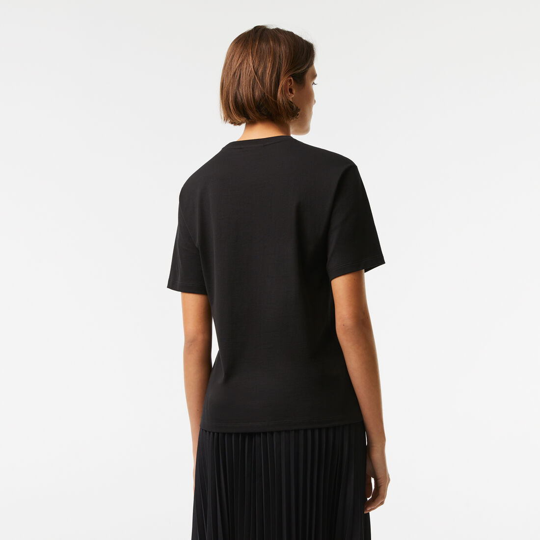 تي شيرت قطن بقصّة فضفاضة وفتحة رقبة على شكل حرف V للنساء Women's Crew Neck Premium Cotton T-shirt - TF5441-00-031