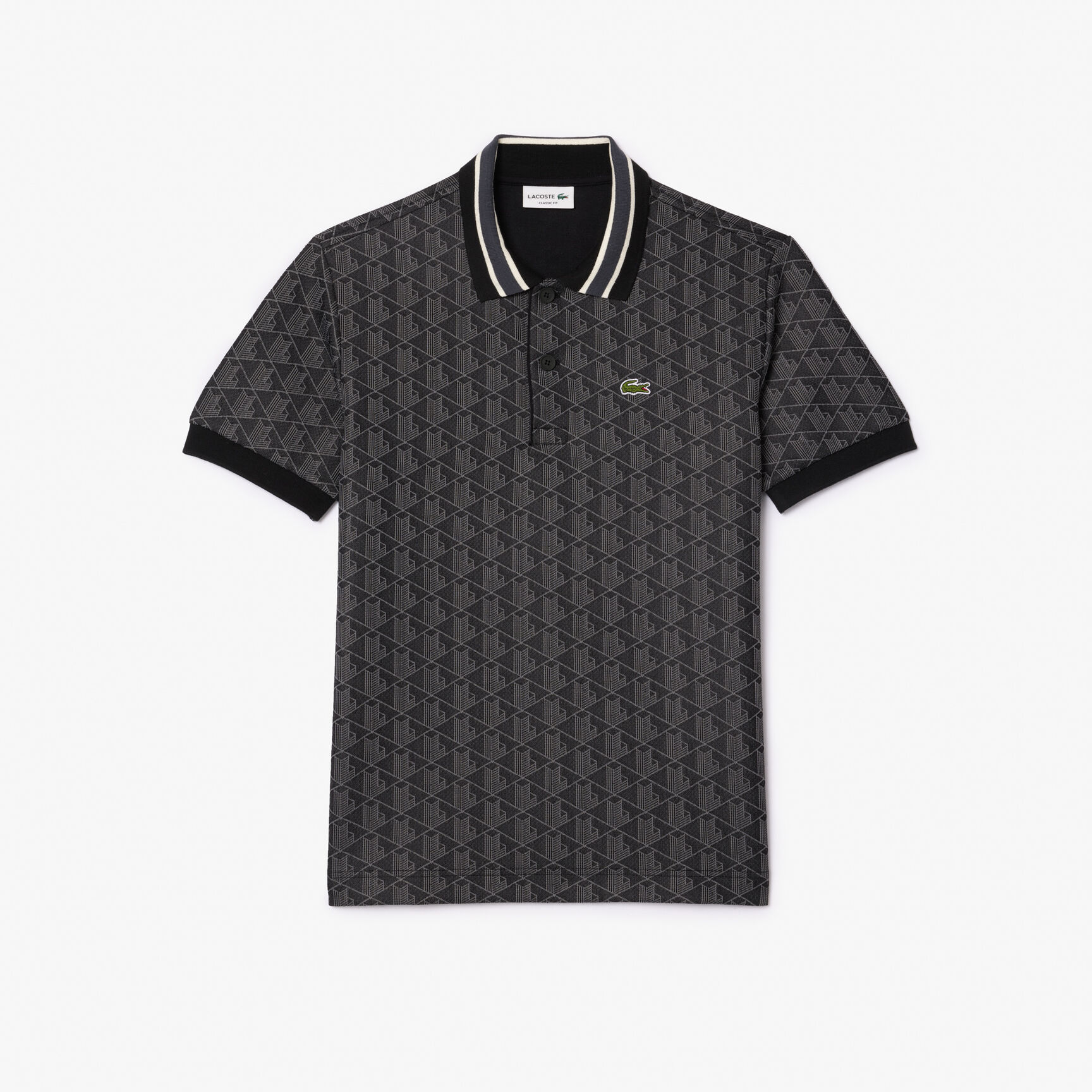 Classic Fit Monogram Jacquard Polo Shirt - DH1417-00-4PC