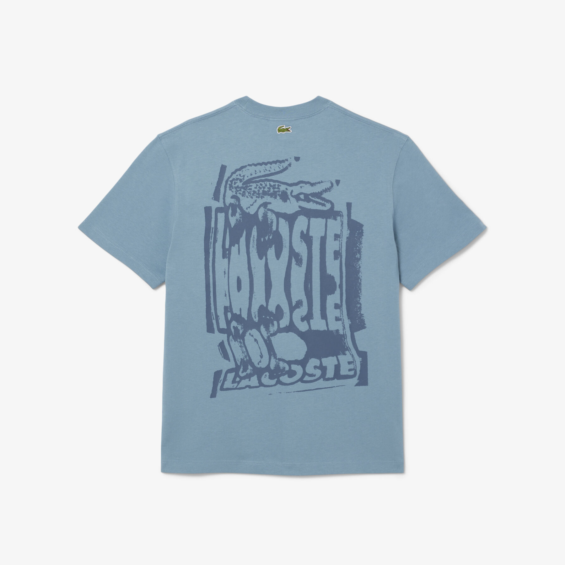 lacoste cotton jersey graphic t shirt