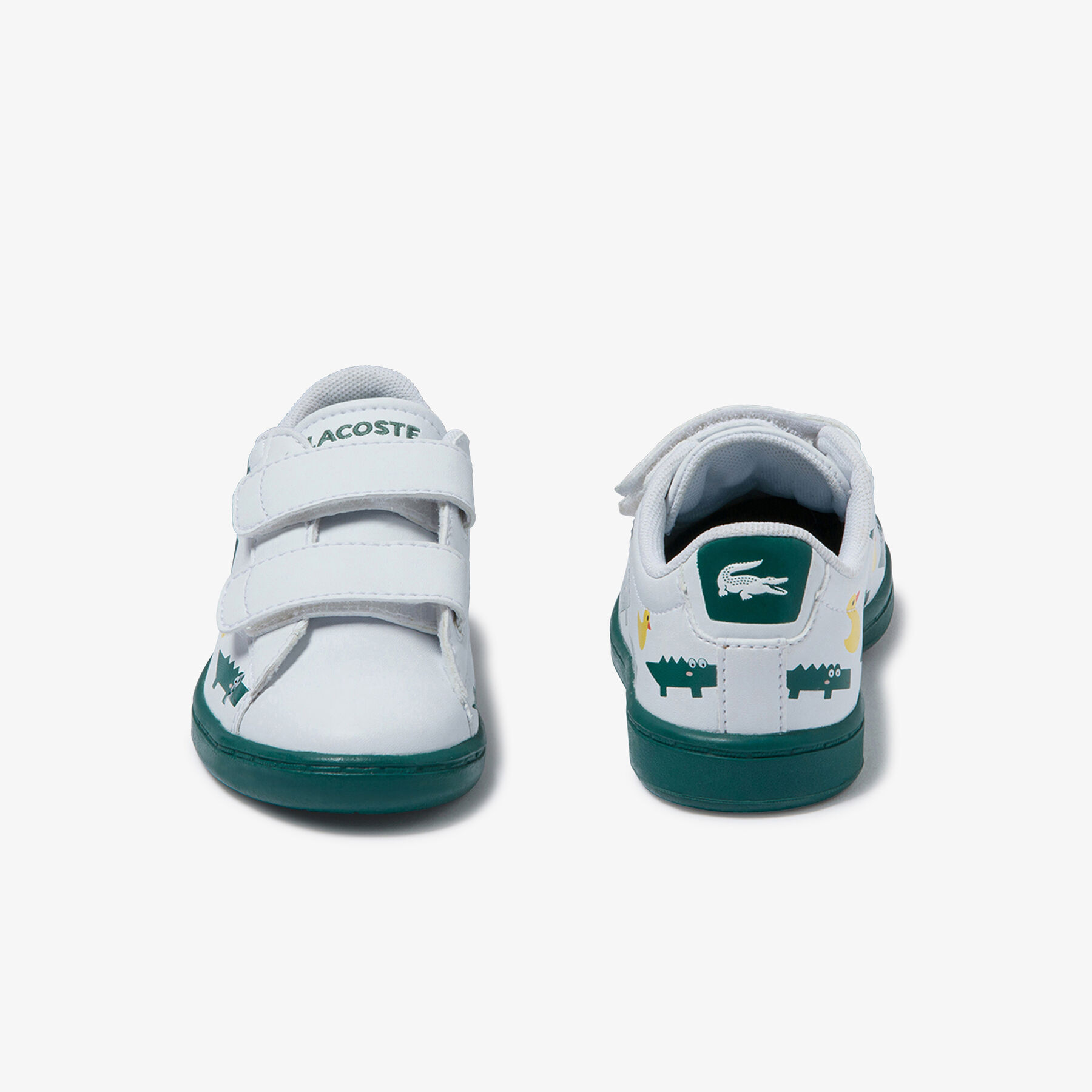 lacoste infants  carnaby evo print synthetic sneakers