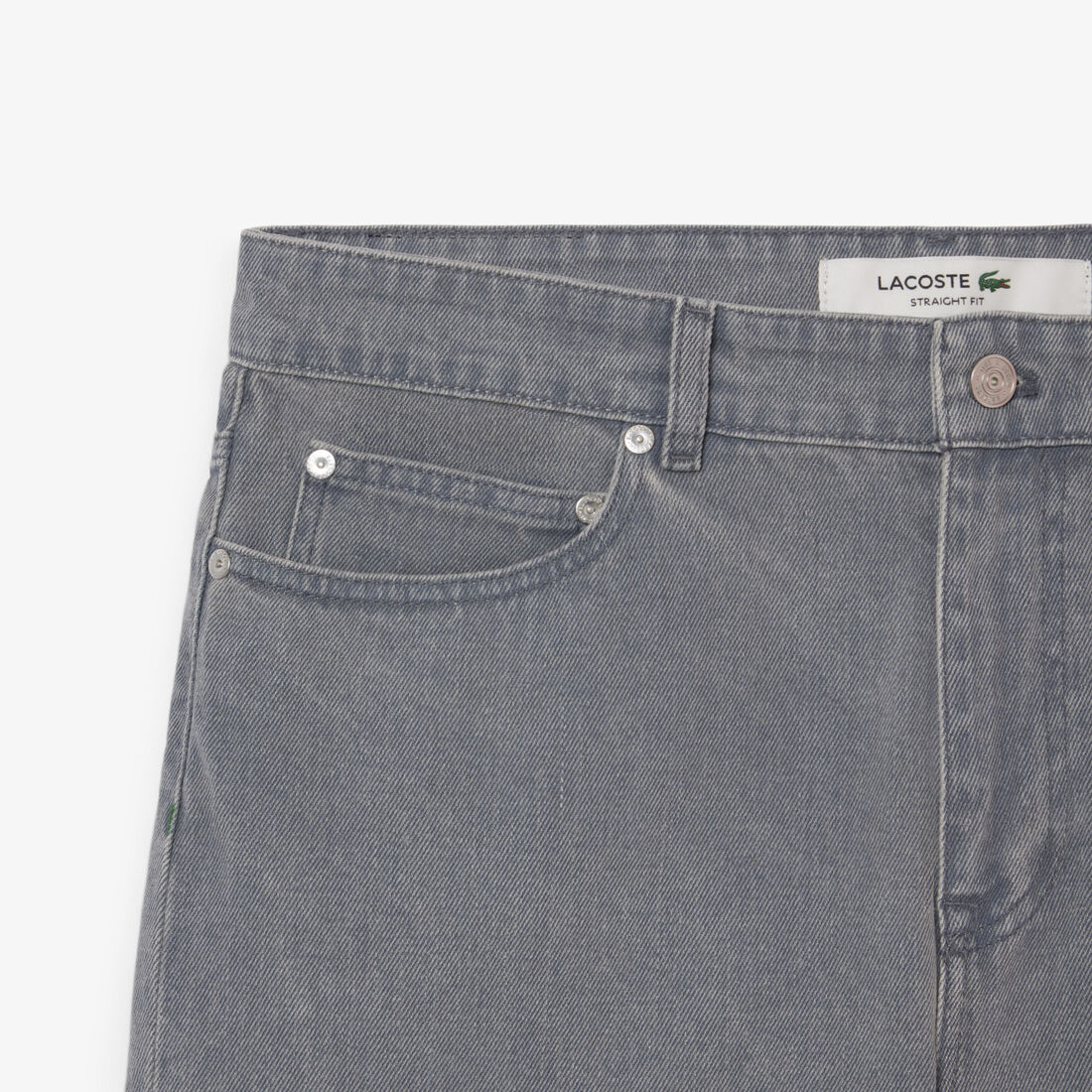 lacoste washed effect dyed denim bermuda shorts