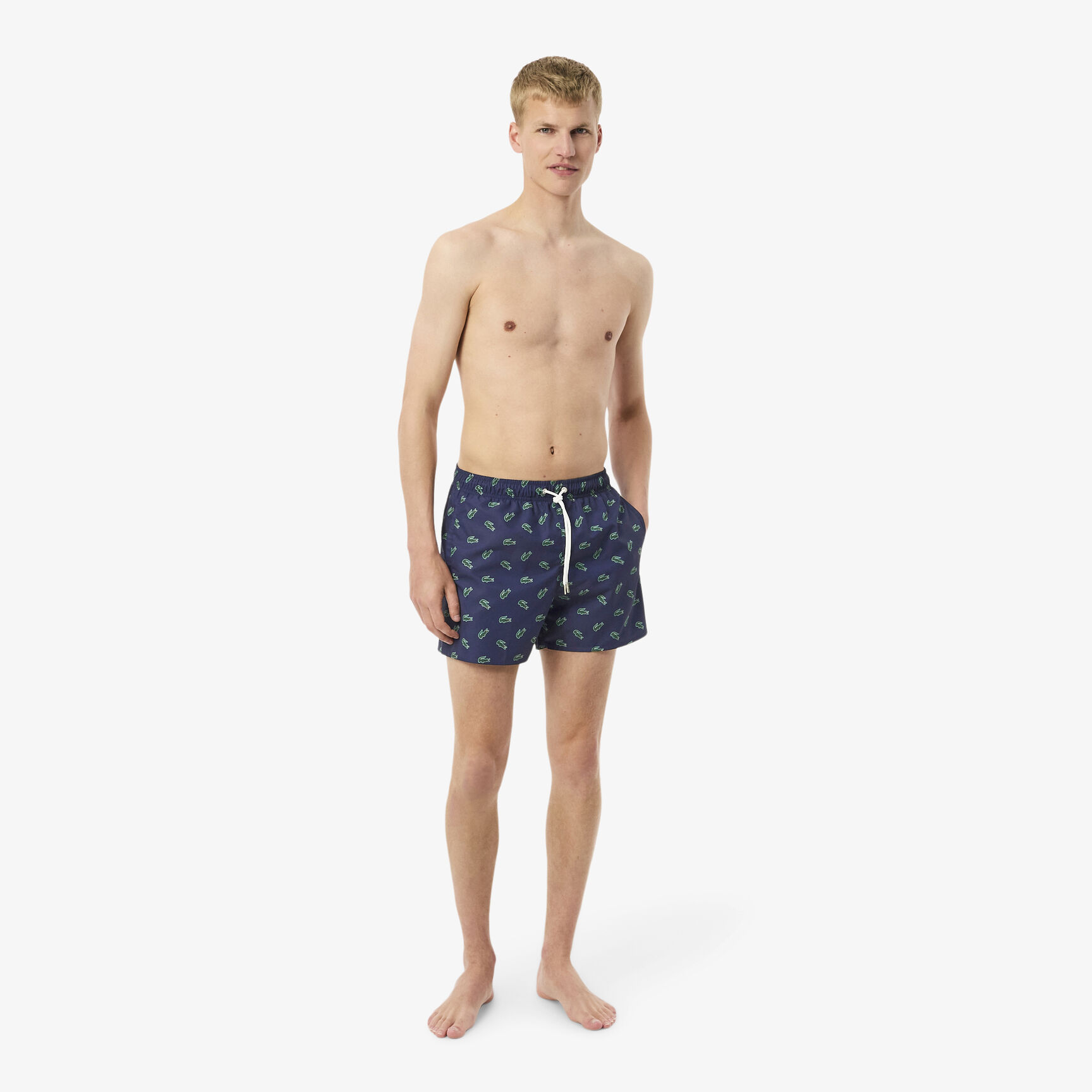 شورت سباحة بطبعة تمساح Crocodile Print Swim Trunks - MH7188-00-QRN