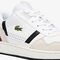 lacoste men s t clip leather colour pop trainers
