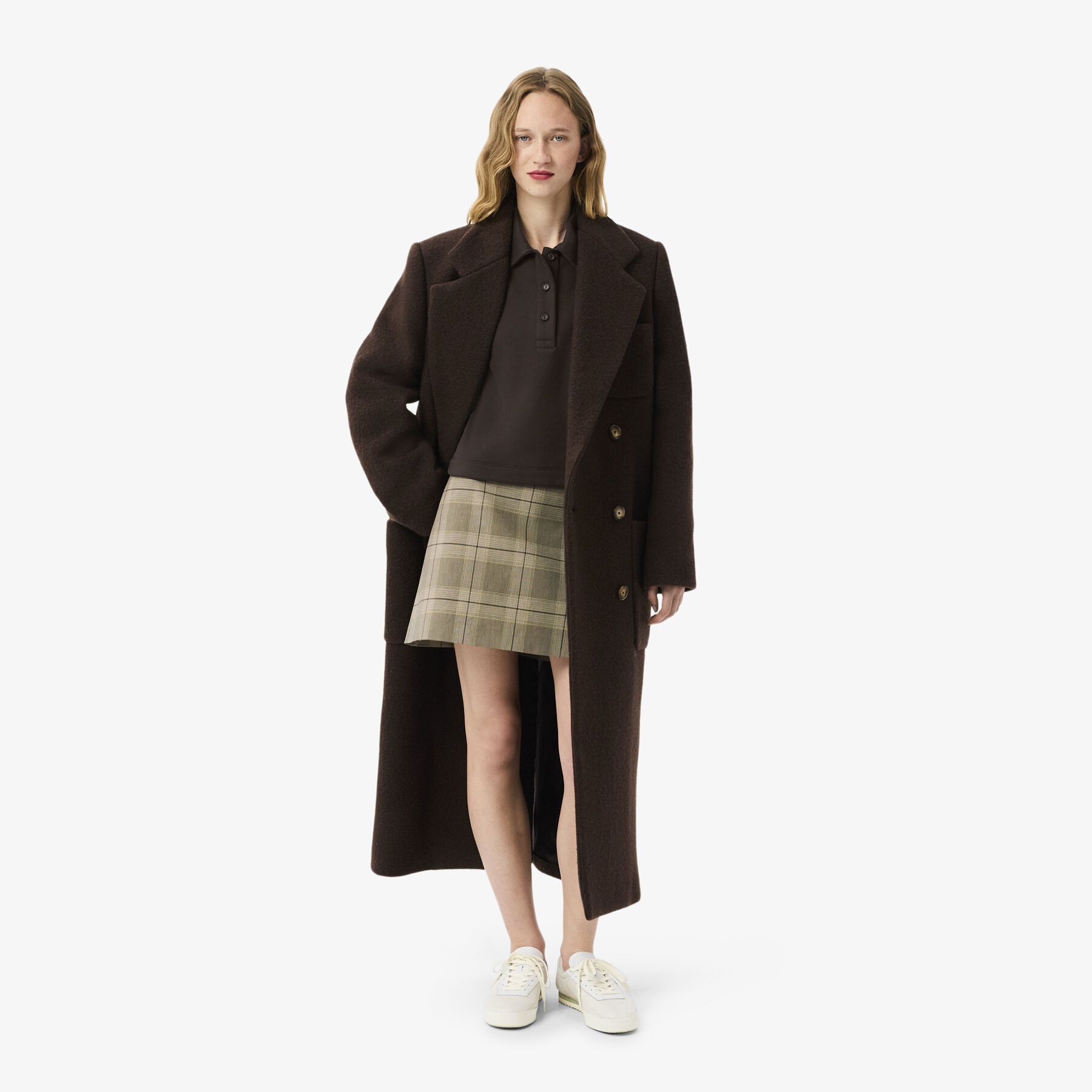 Oversized Fleece Polo Collar Sweatshirt Oversized Fleece Polo Collar Sweatshirt - SF5275-00-SKB