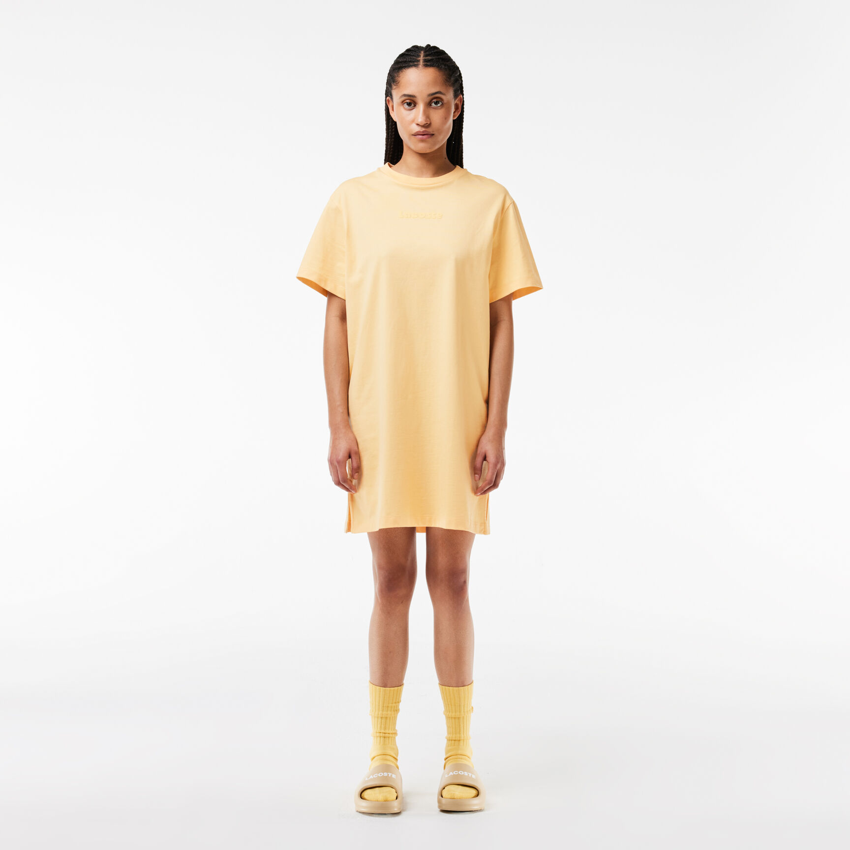 فستان جيرسيه بأكمام قصيرة وكبير الحجم Oversized Short Sleeved Jersey Dress - EF7287-00-IT7