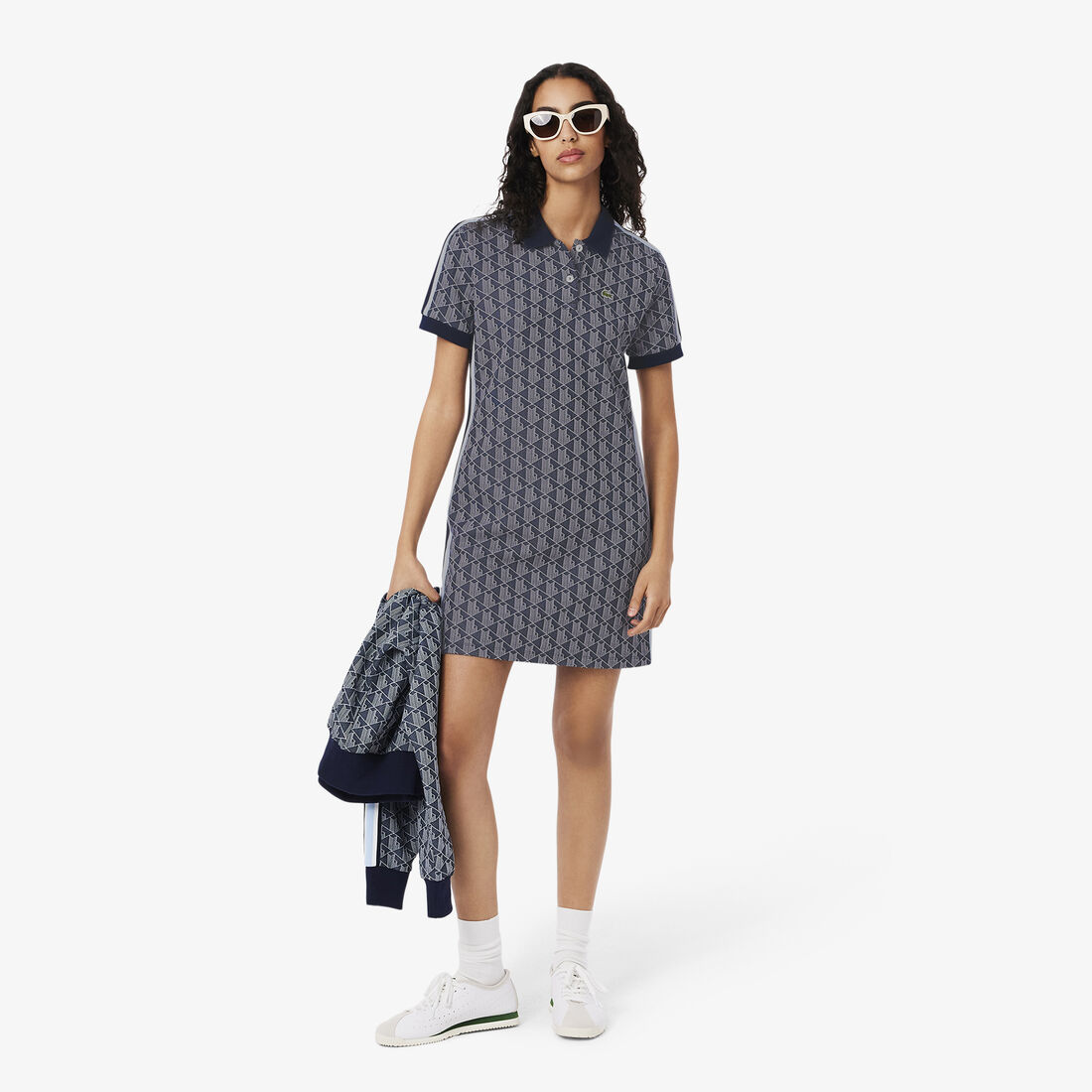 Slim Fit Monogram Jacquard Polo Dress Slim Fit Monogram Jacquard Polo Dress - EF2655-00-525