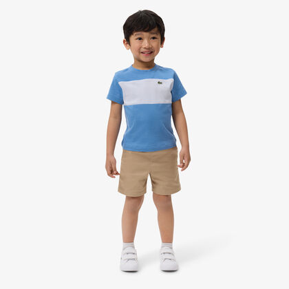 lacoste cotton colour block t shirt