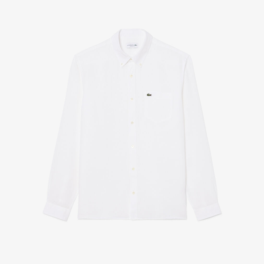 lacoste regular fit linen shirt