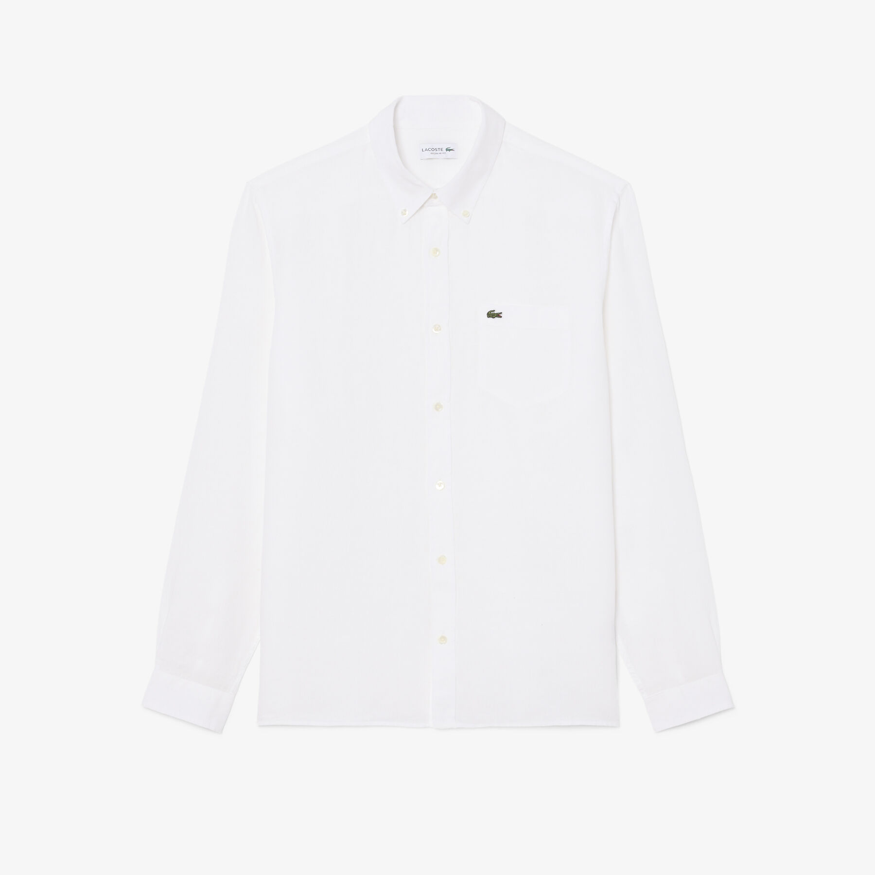 lacoste regular fit linen shirt