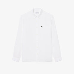 lacoste regular fit linen shirt
