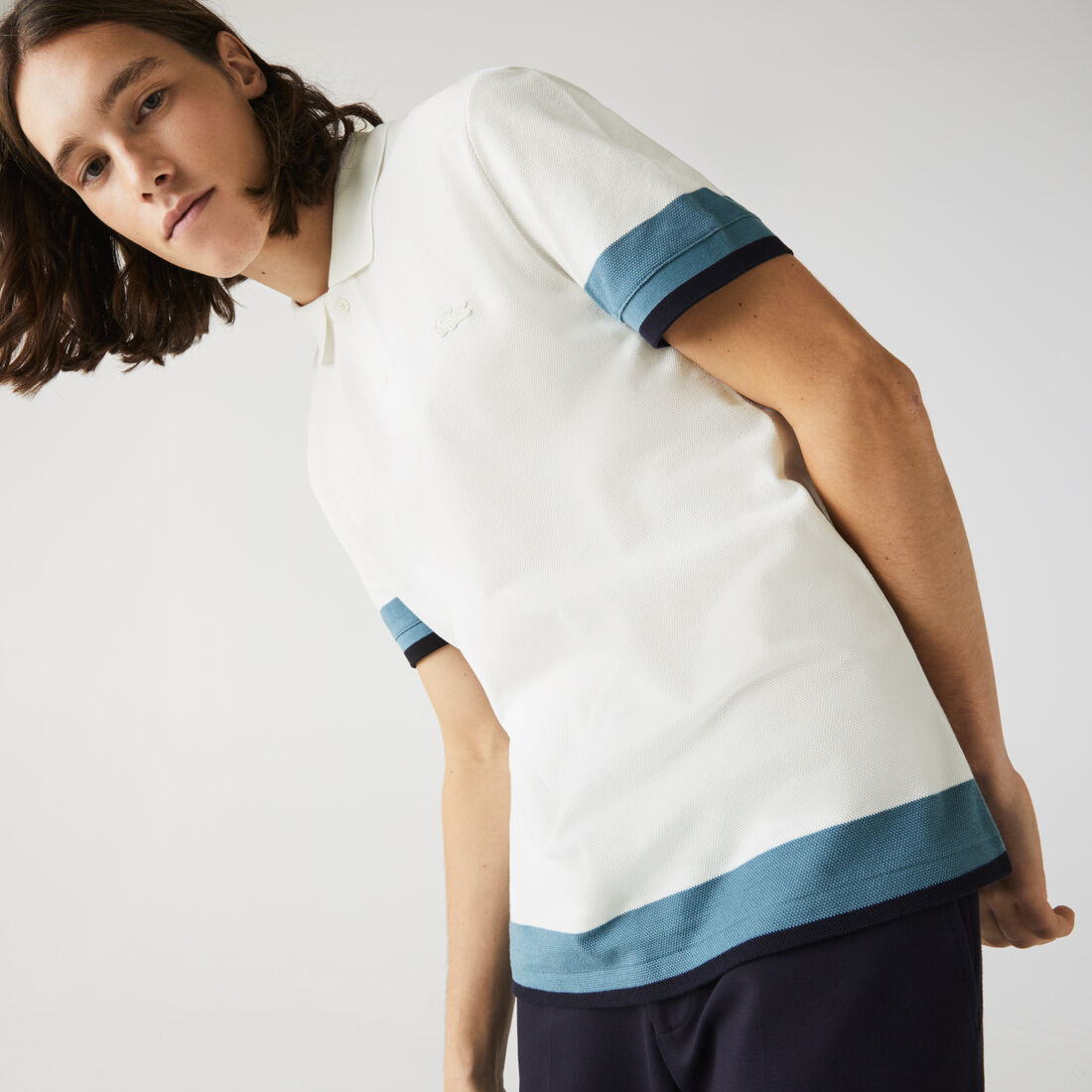 Men's Lacoste Regular Fit Textured Cotton Piqué Polo Shirt