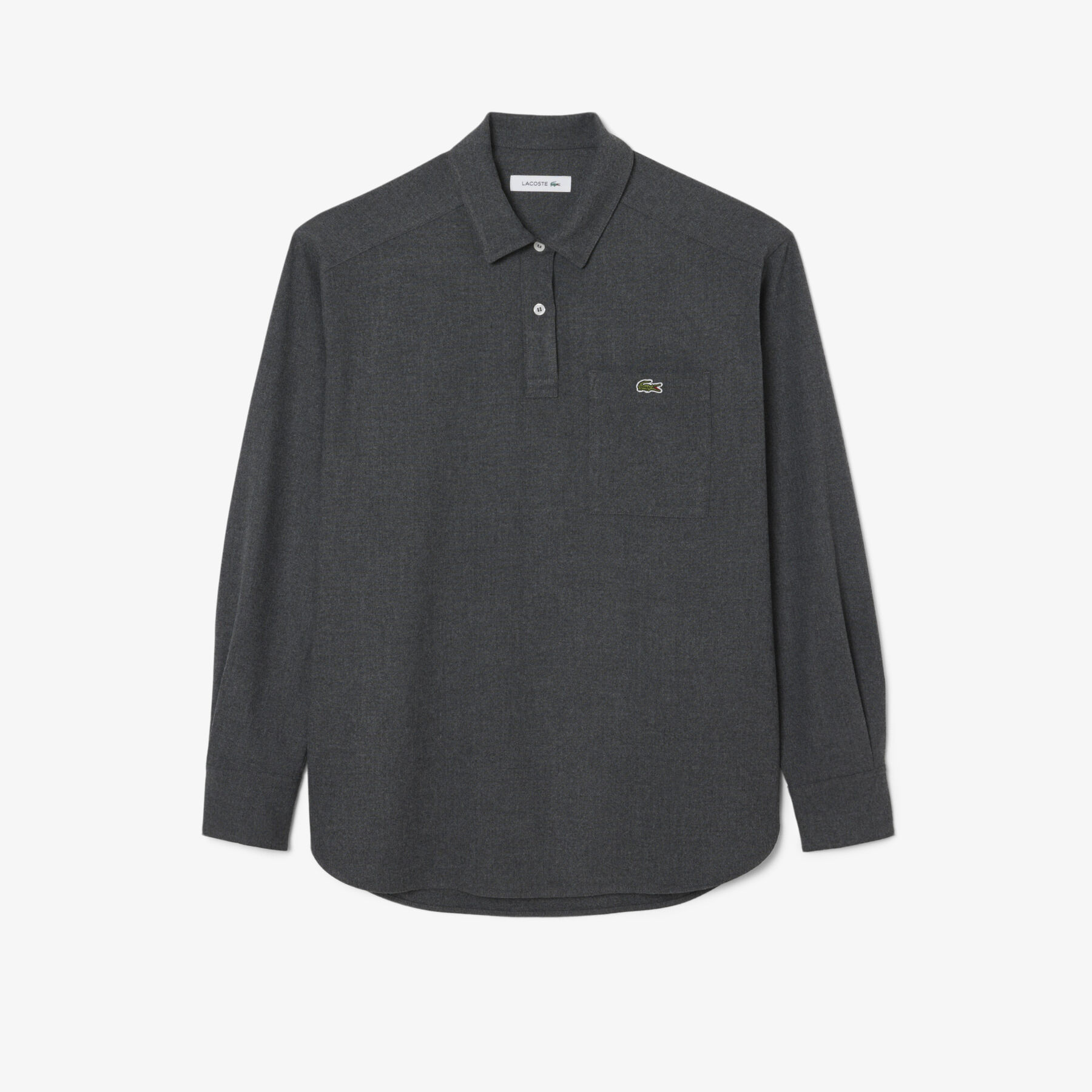 Oversized Polo Style Flannel Shirt lacoste oversized polo style flannel shirt